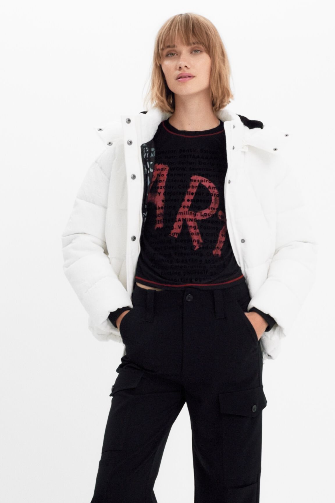 Chaqueta padded textura