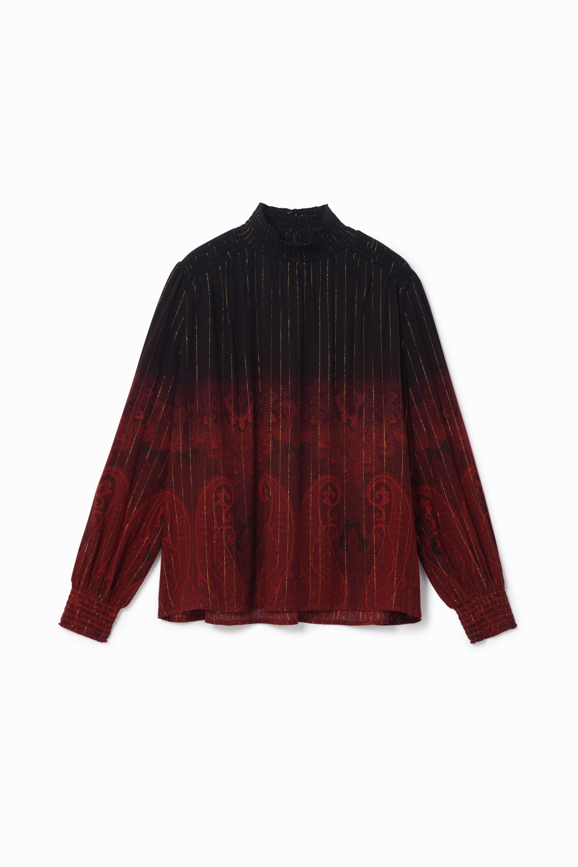 Blusa loose paisley y l&uacute;rex