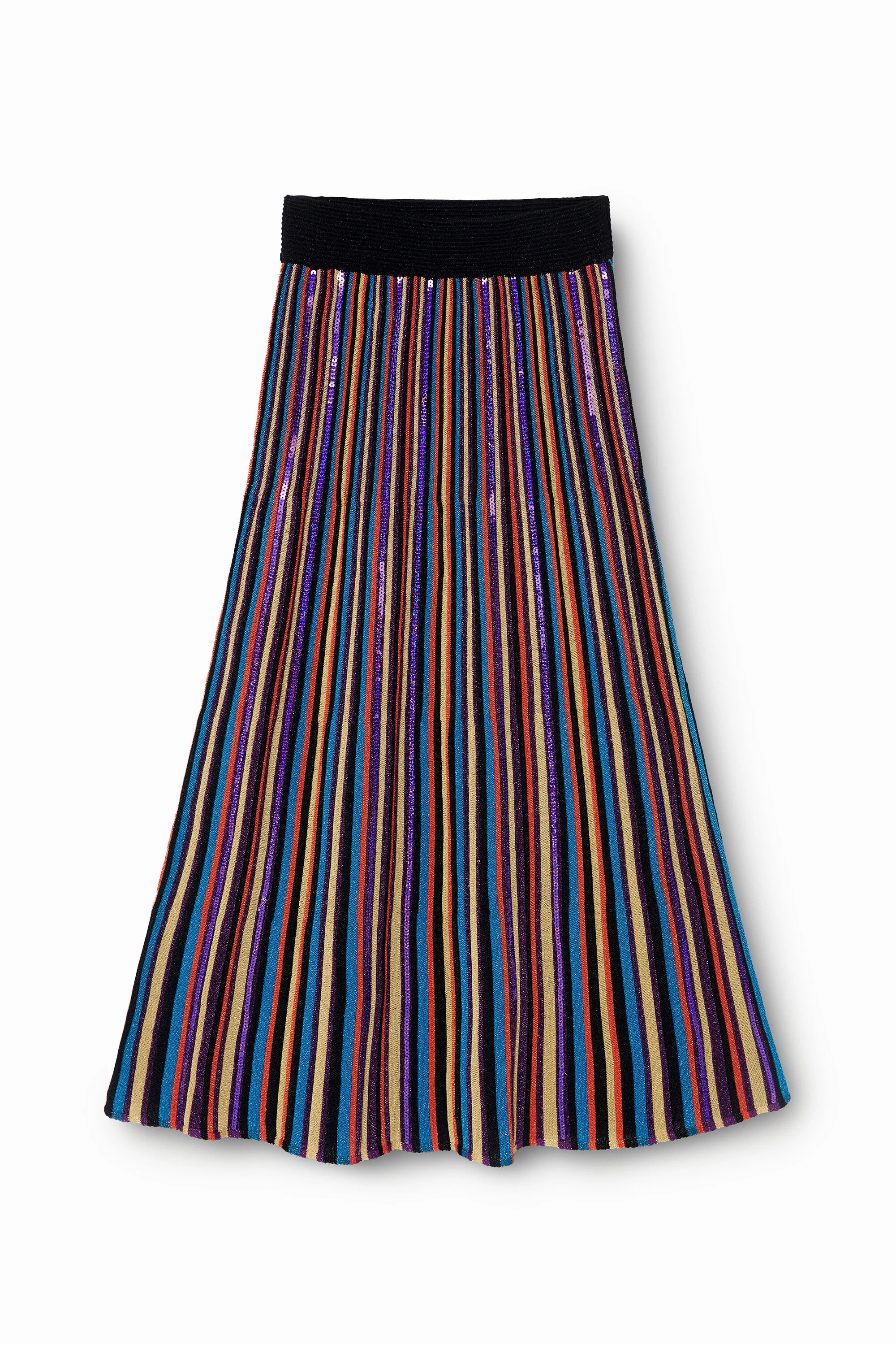 Falda midi rayas