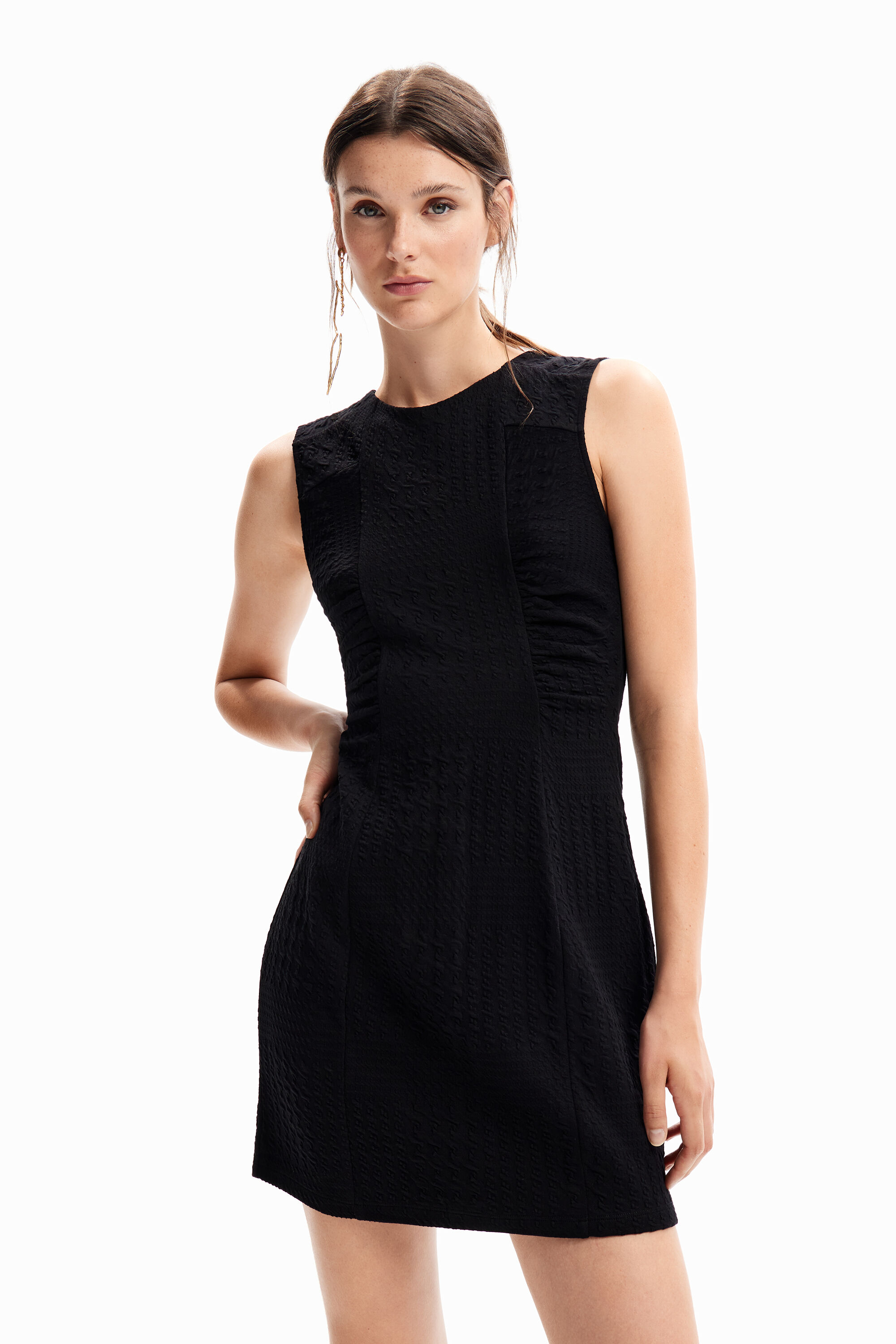Vestido mini textura