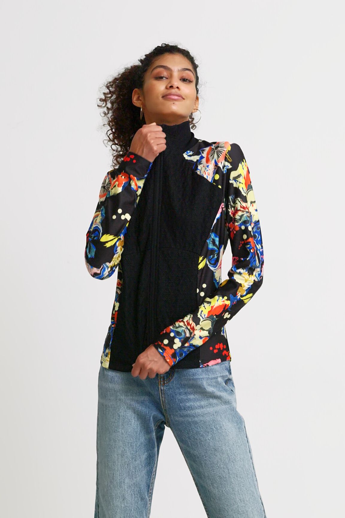 Chaqueta slim cremallera