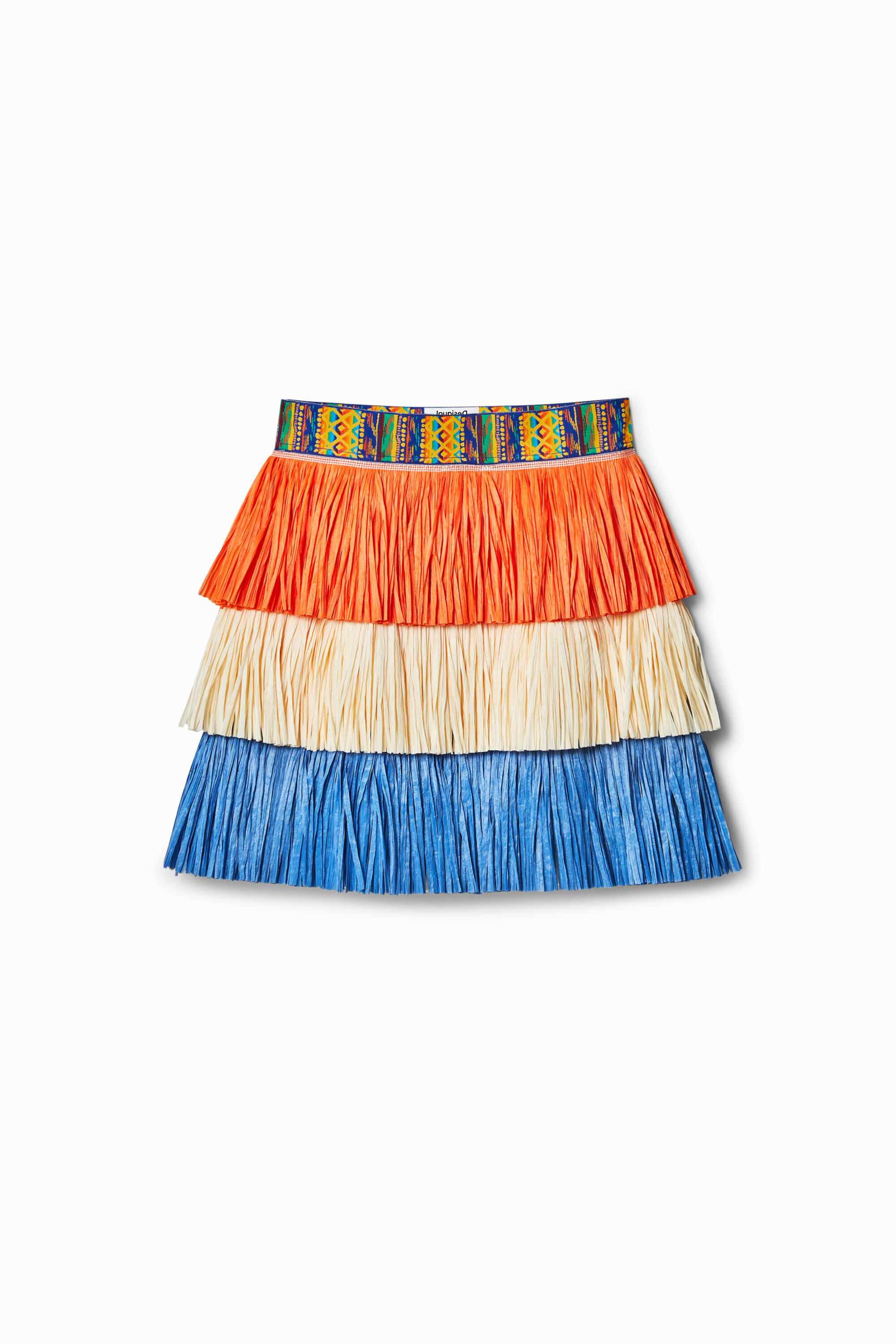 Falda mini flecos Stella Jean