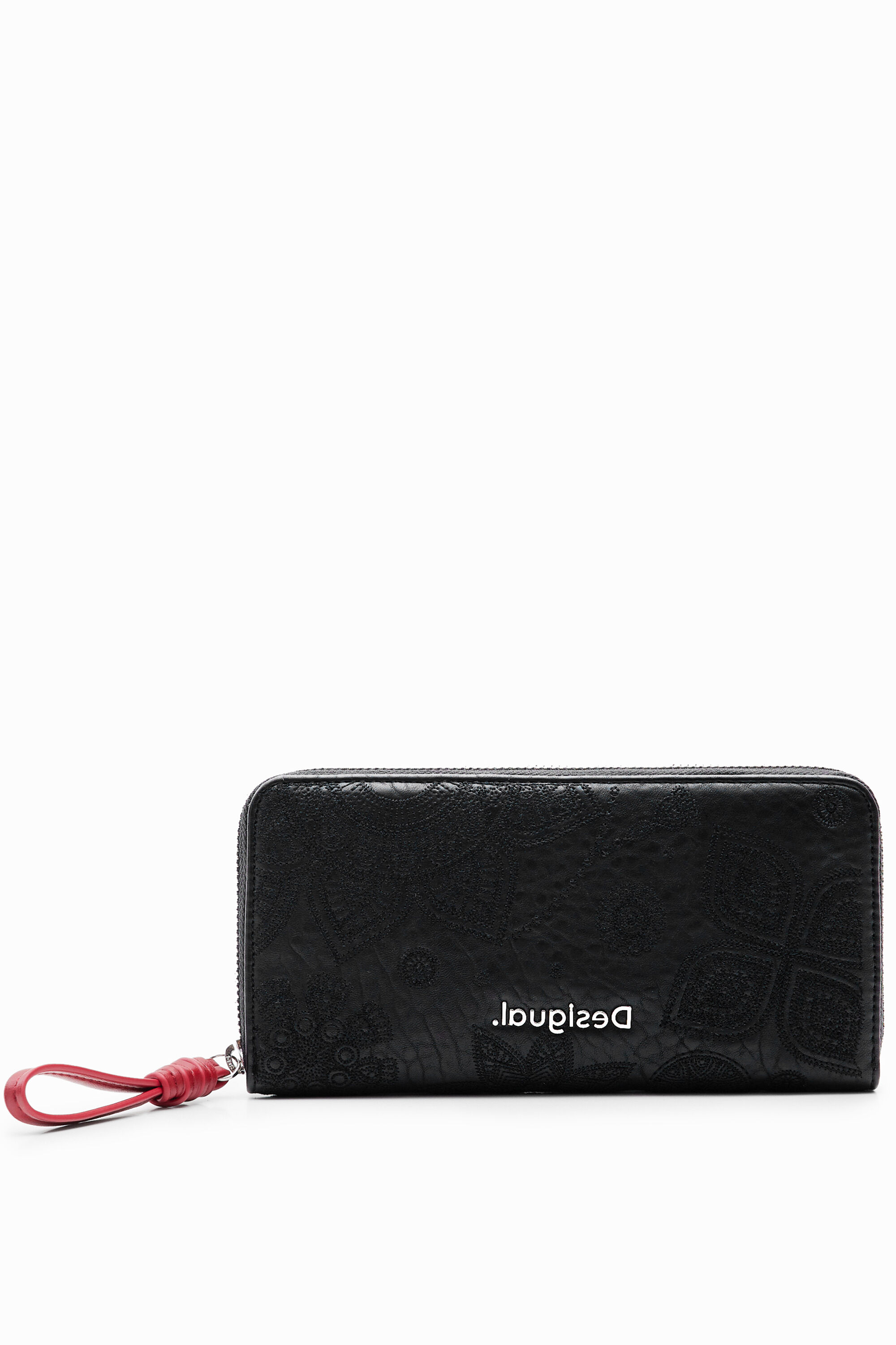 Cartera grande bordado flores
