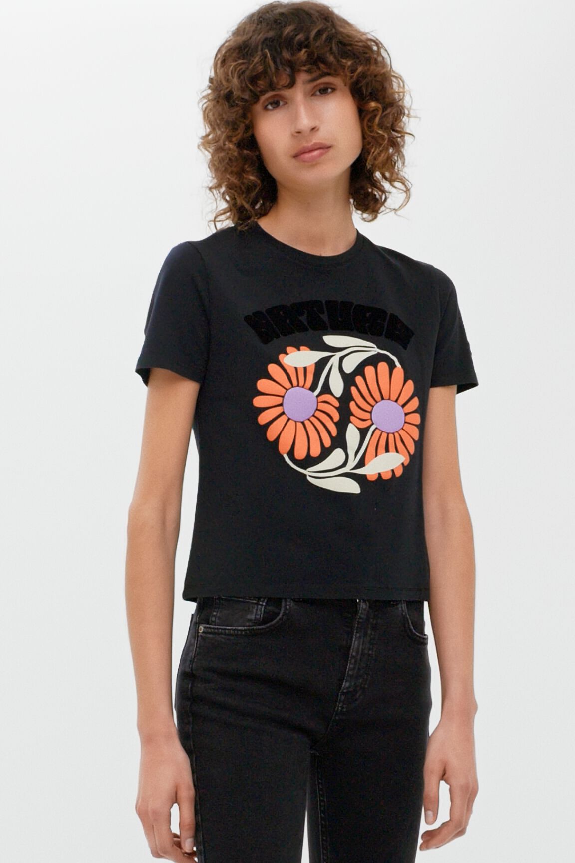 Camiseta "Save Nature" flores