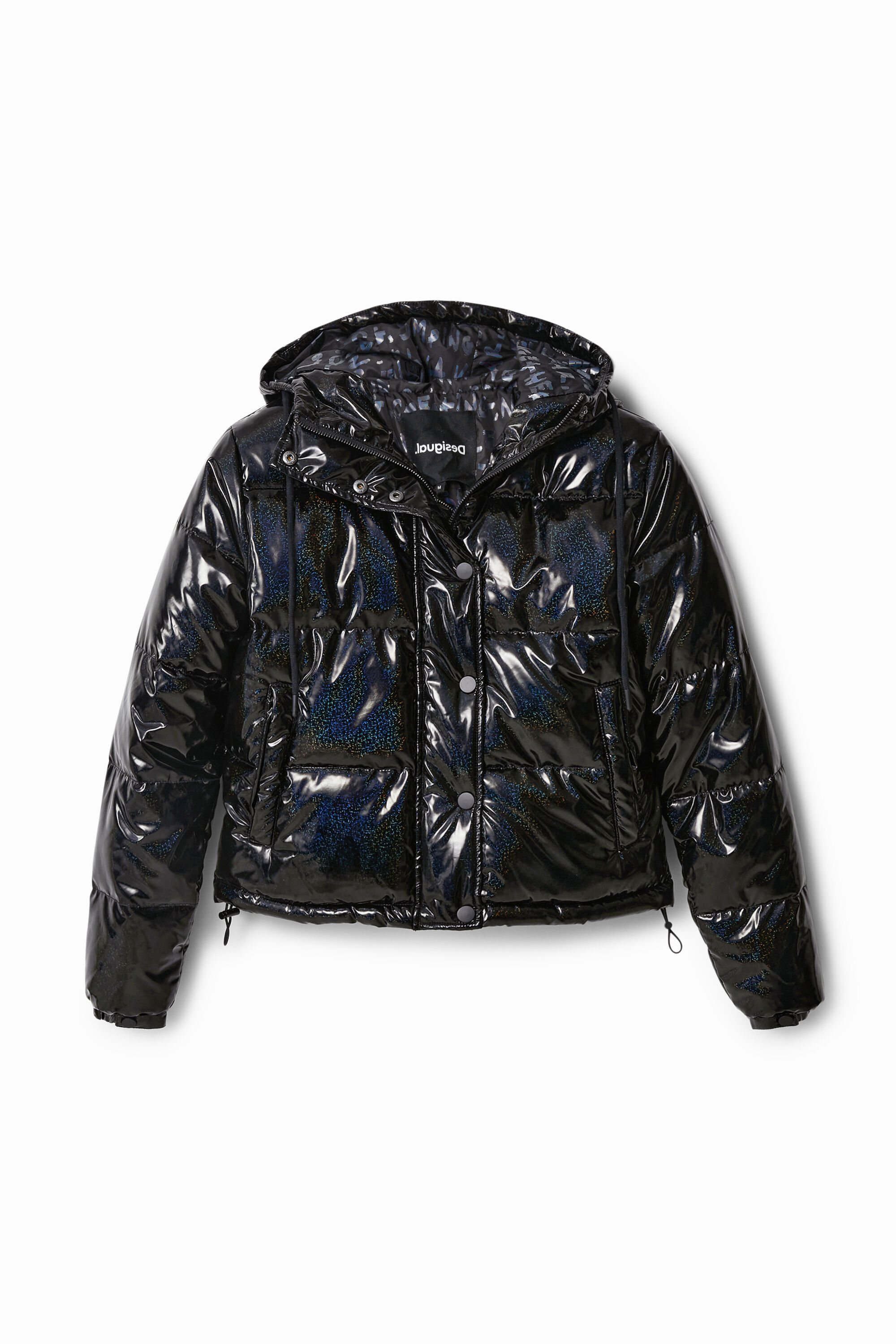 Chaqueta corta padded iridiscente