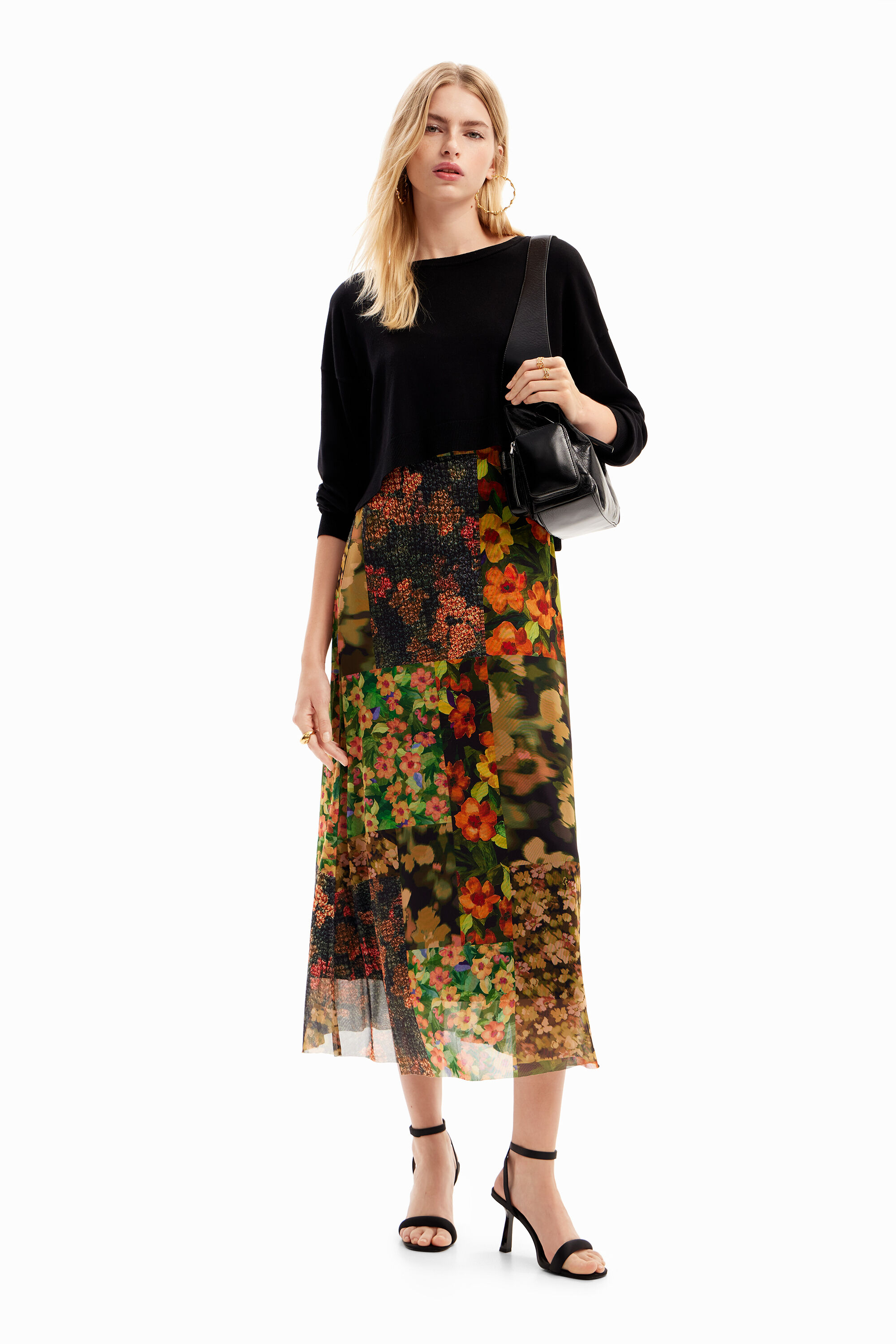 Vestido midi patch 2 en 1