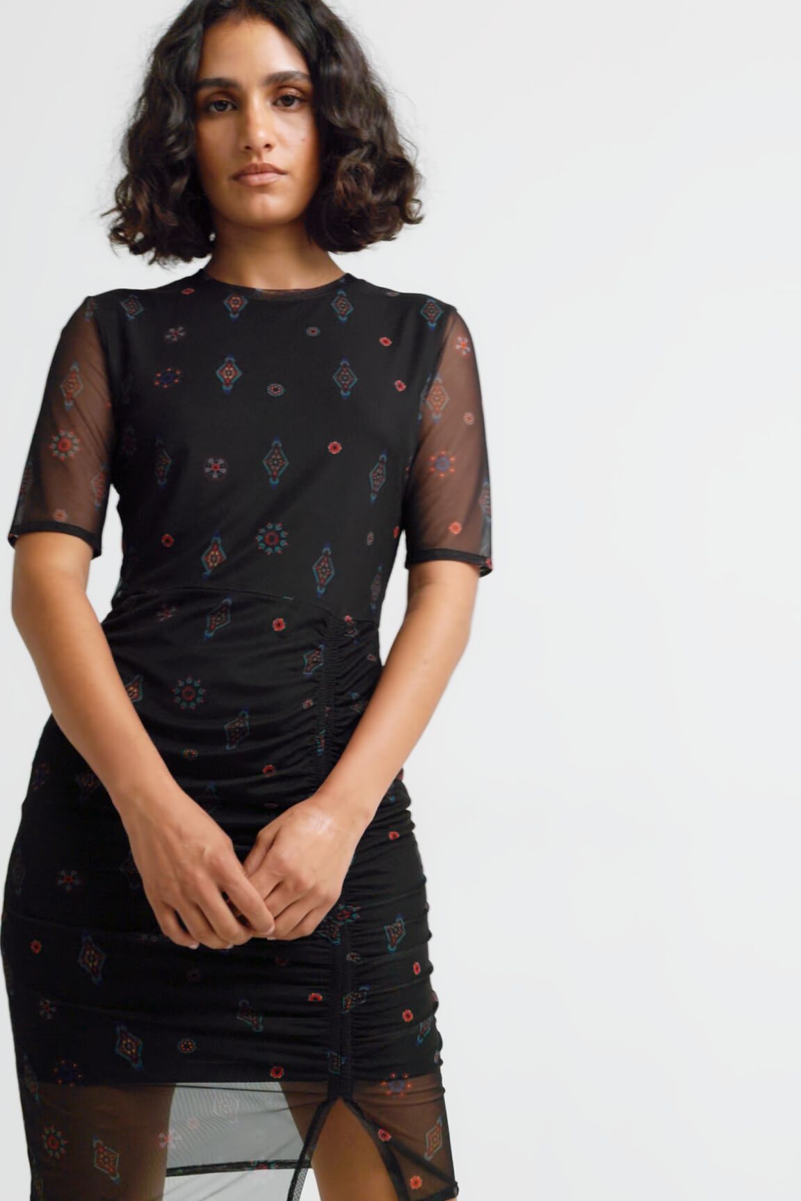 Vestido slim midi