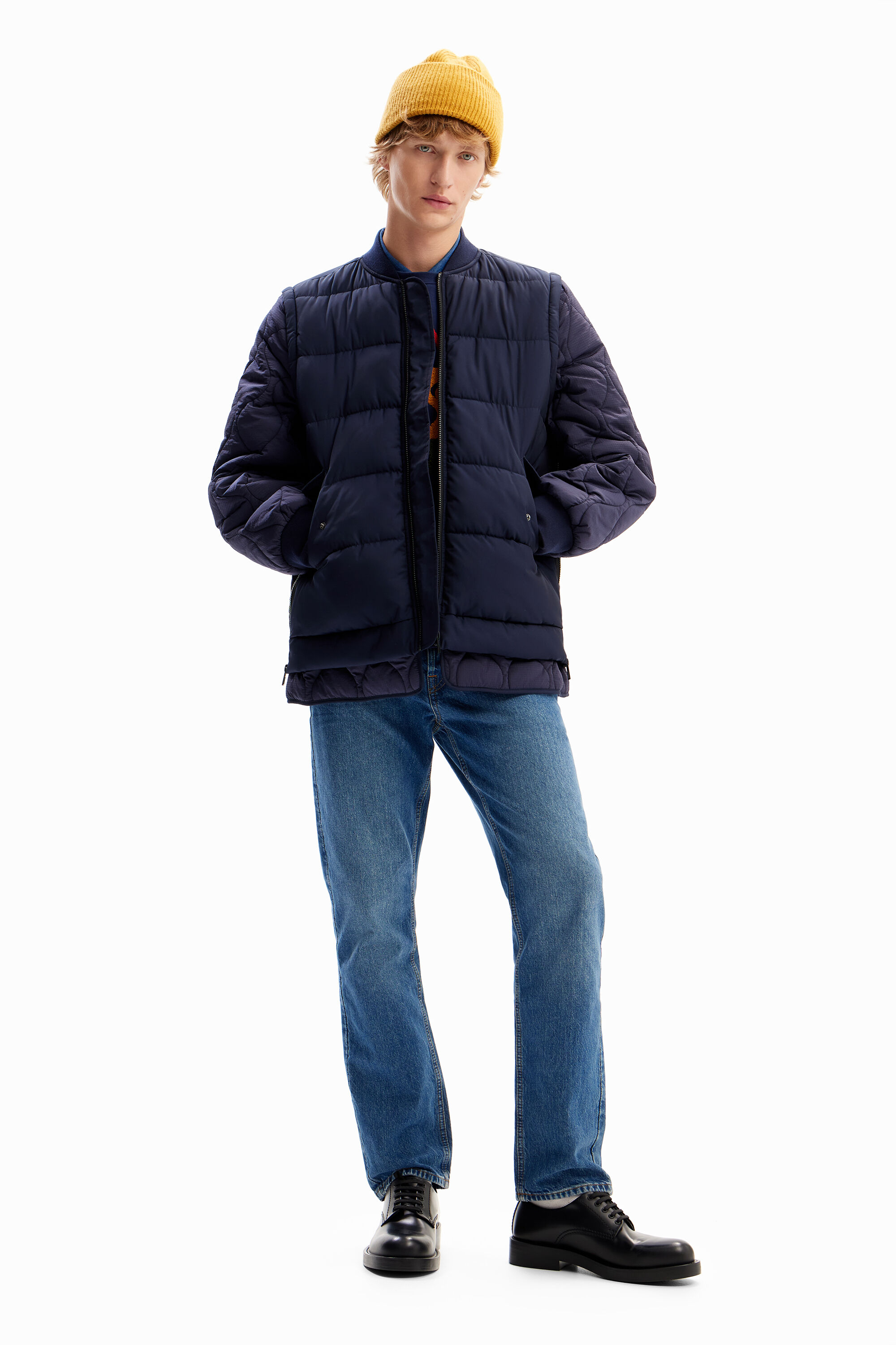 Bomber acolchada desmontable