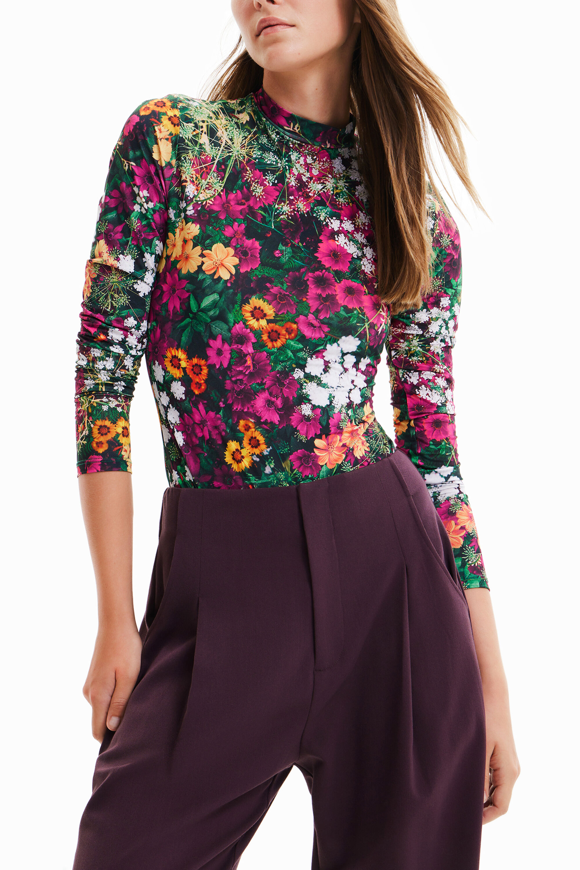Body estampado flores mini