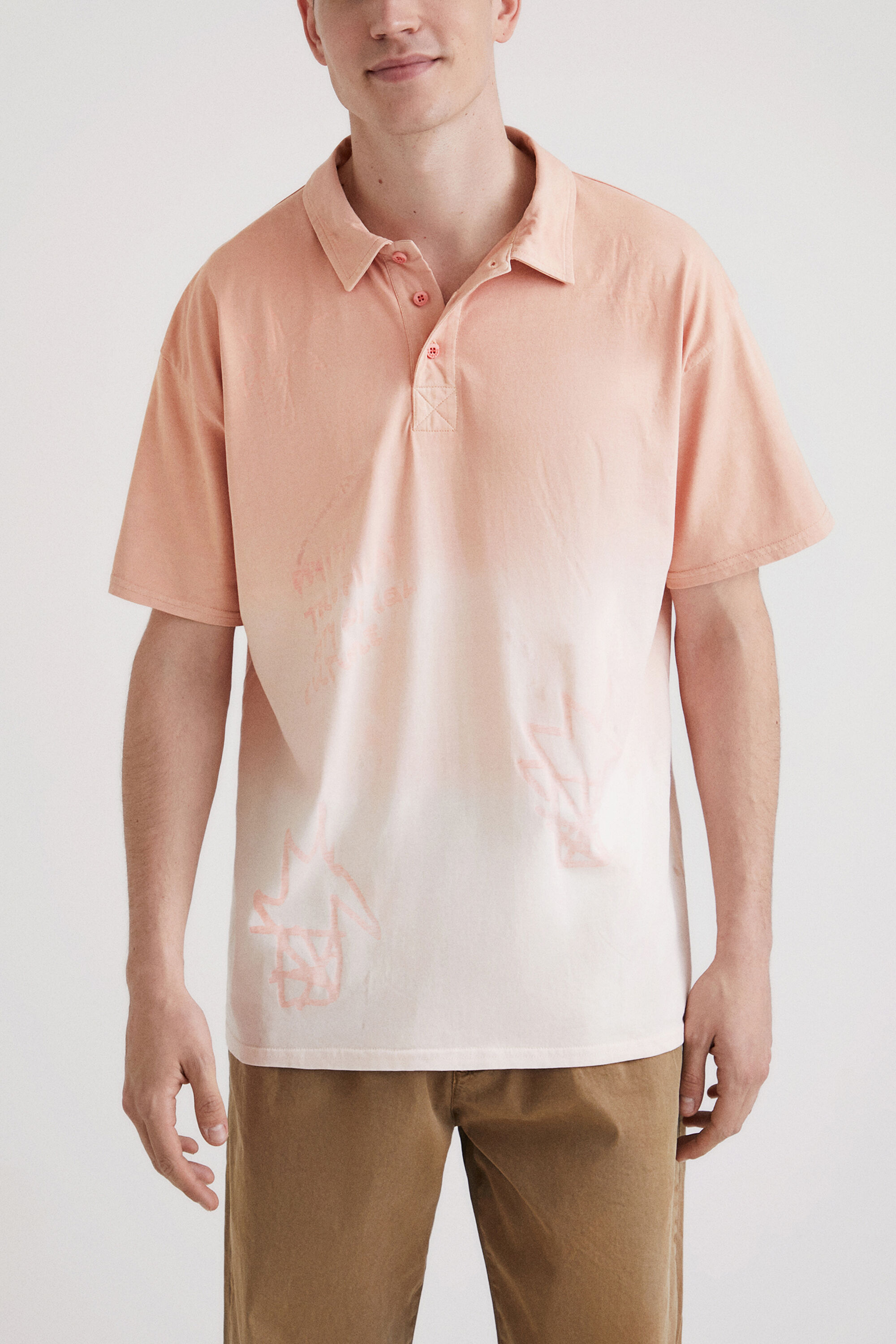 Polo manga corta estampado arty