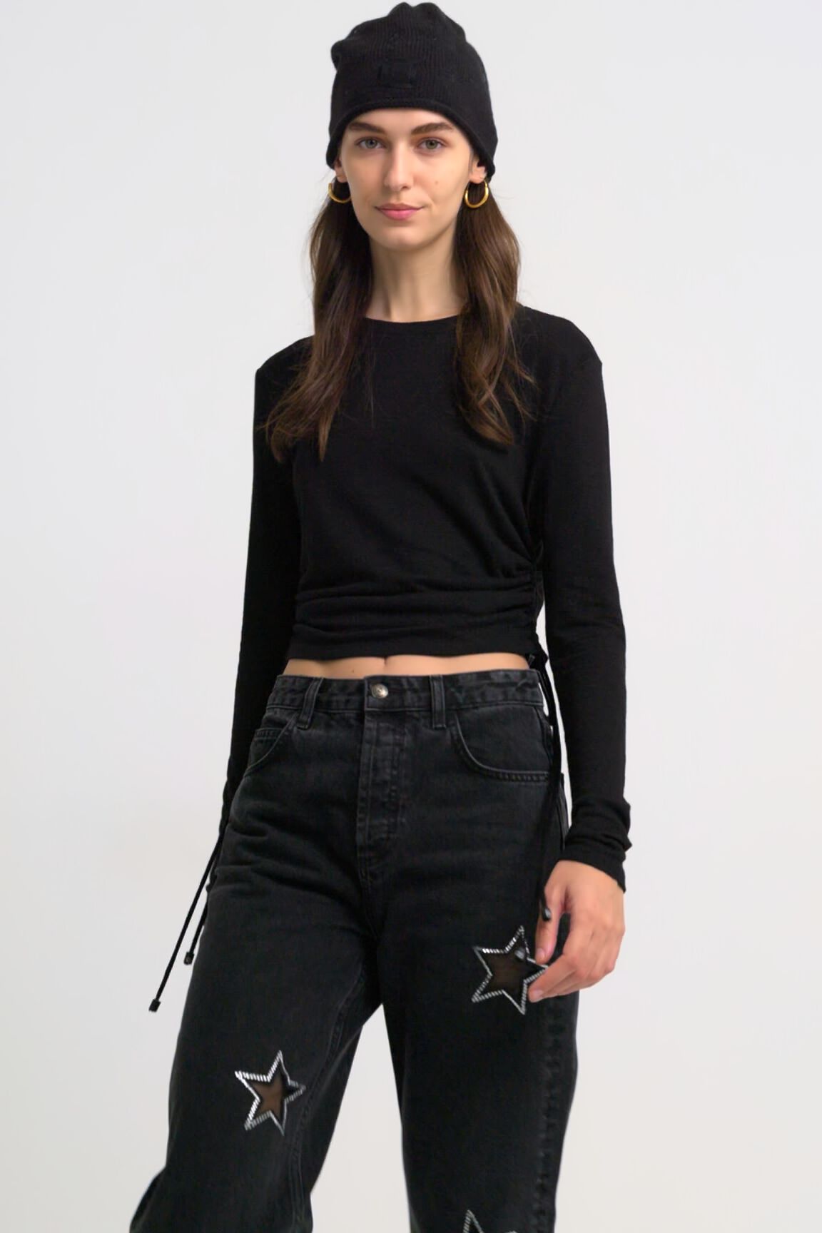 Camiseta slim fruncible