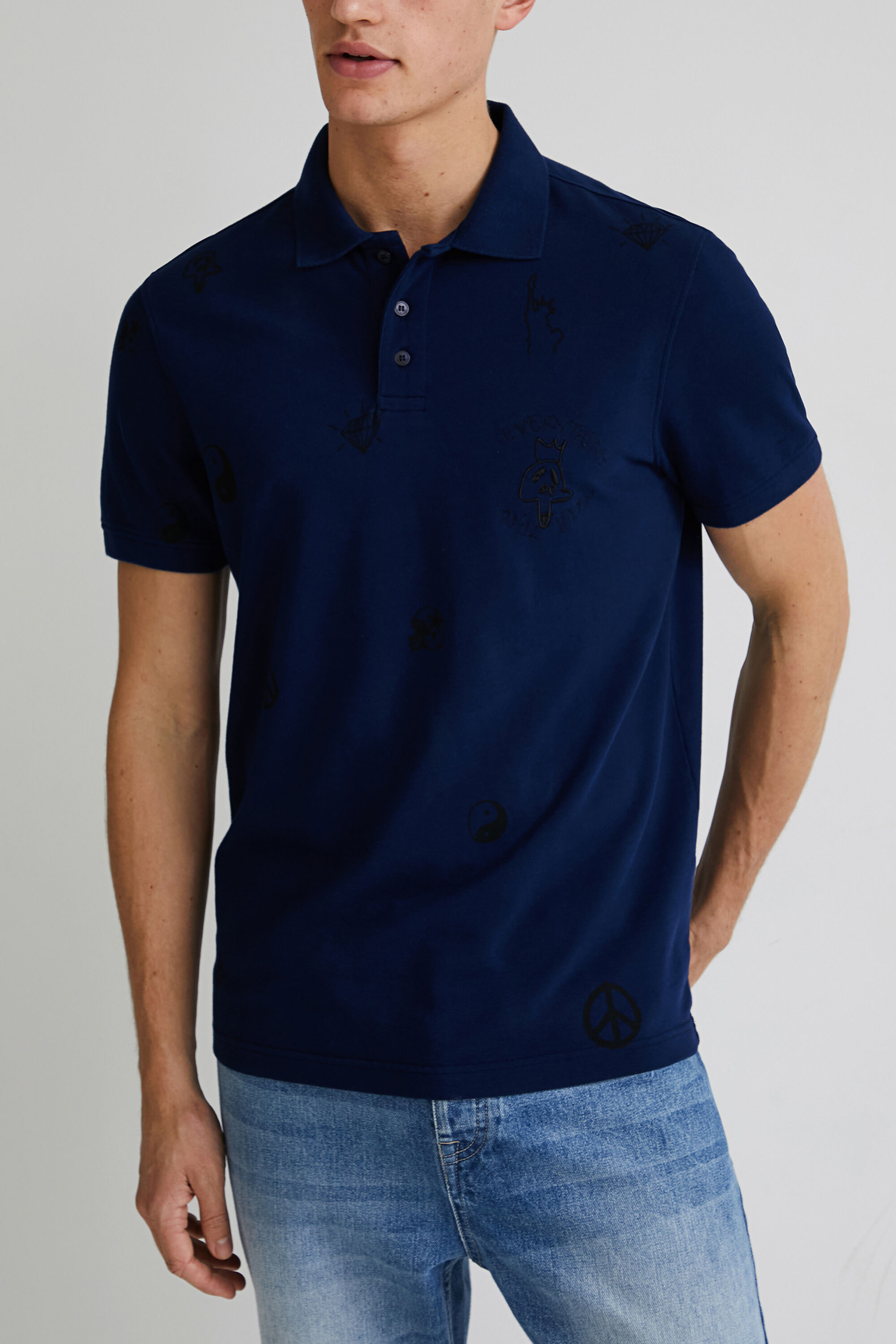 Camiseta polo manga corta "Everything will flow"