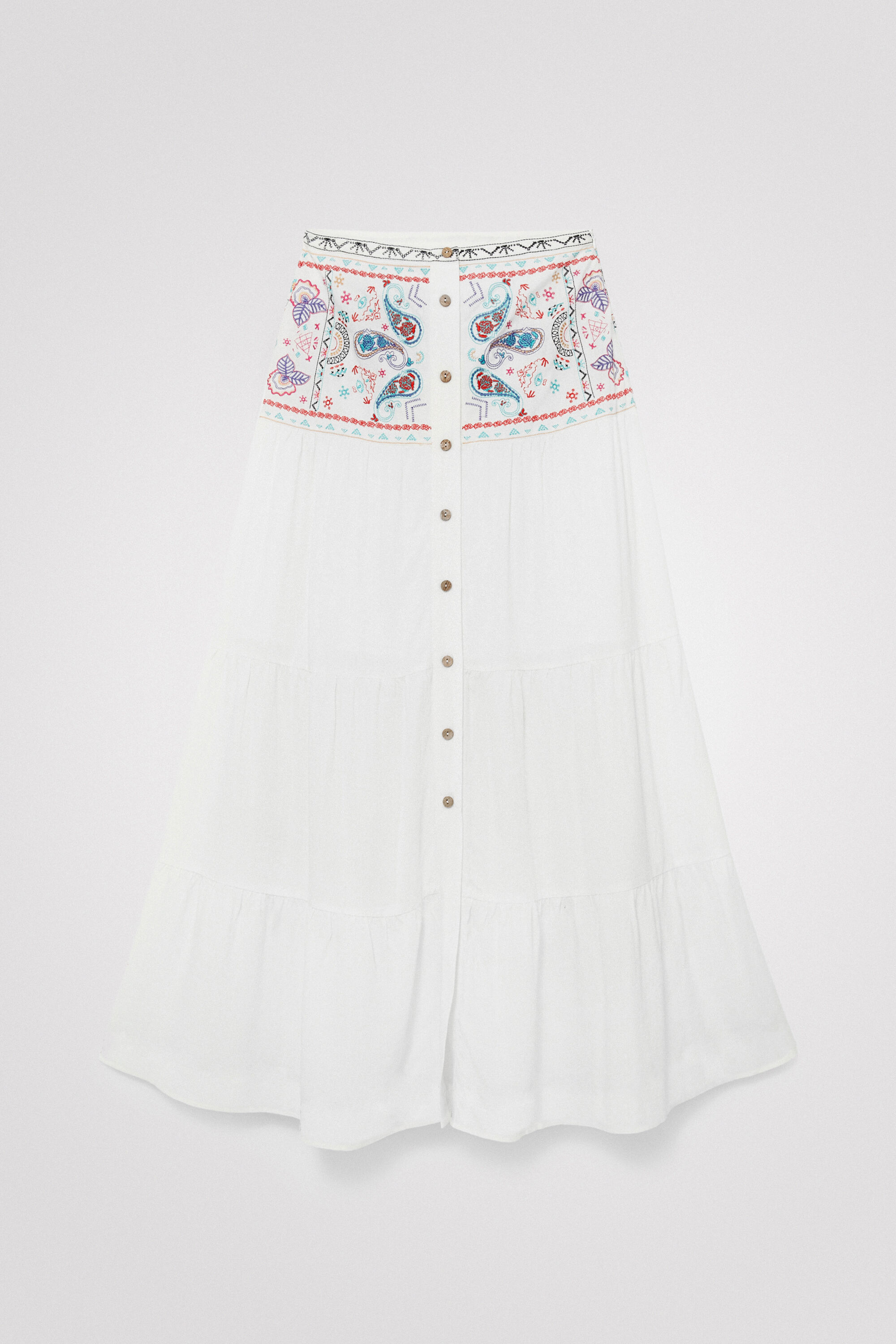 Falda larga paisley