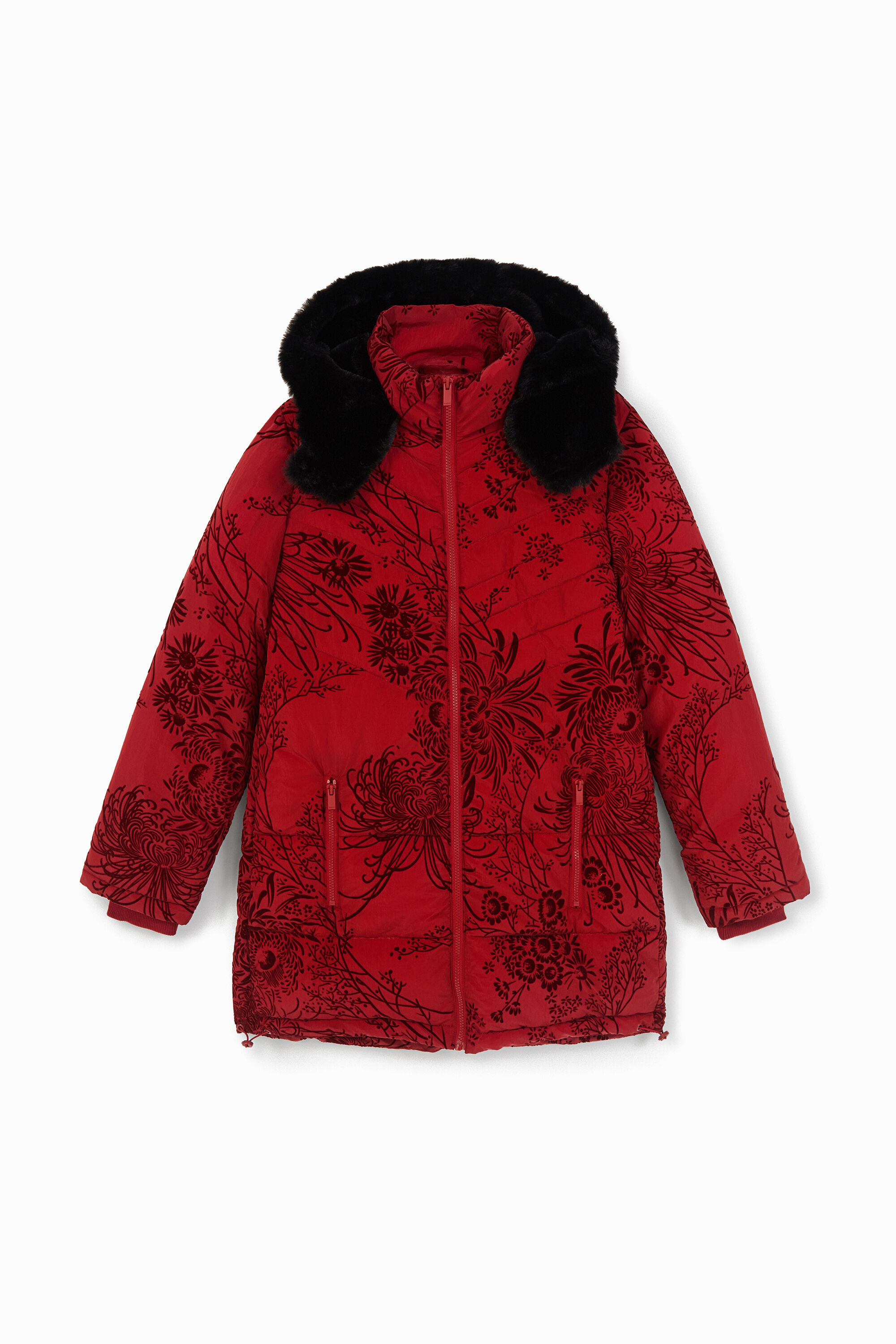 Chaqueta 3/4 acolchada flocado