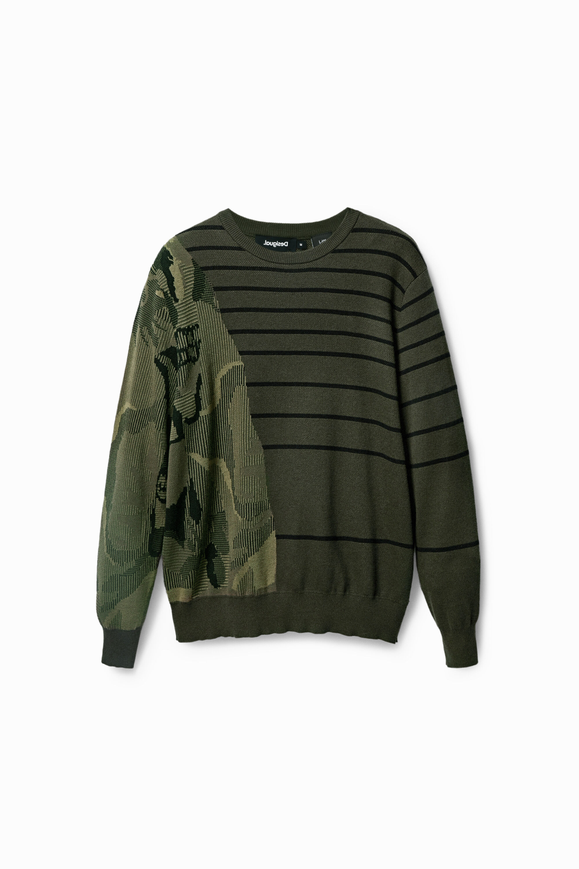 Jersey de rayas camo jacquard
