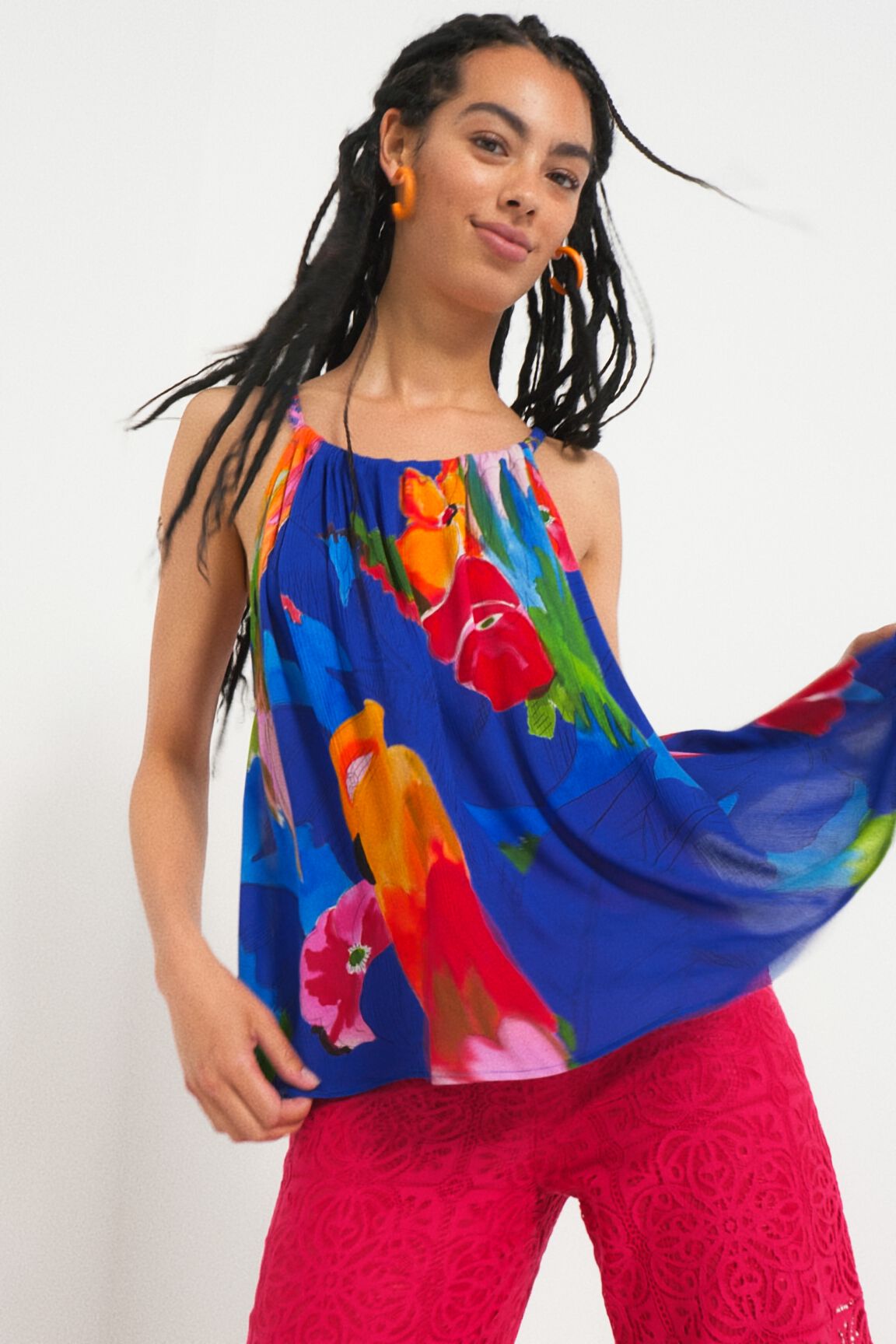 Blusa halter tropical