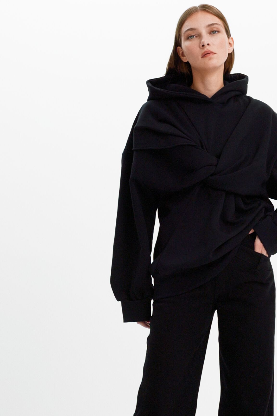 Sudadera nudo capucha Maitrepierre
