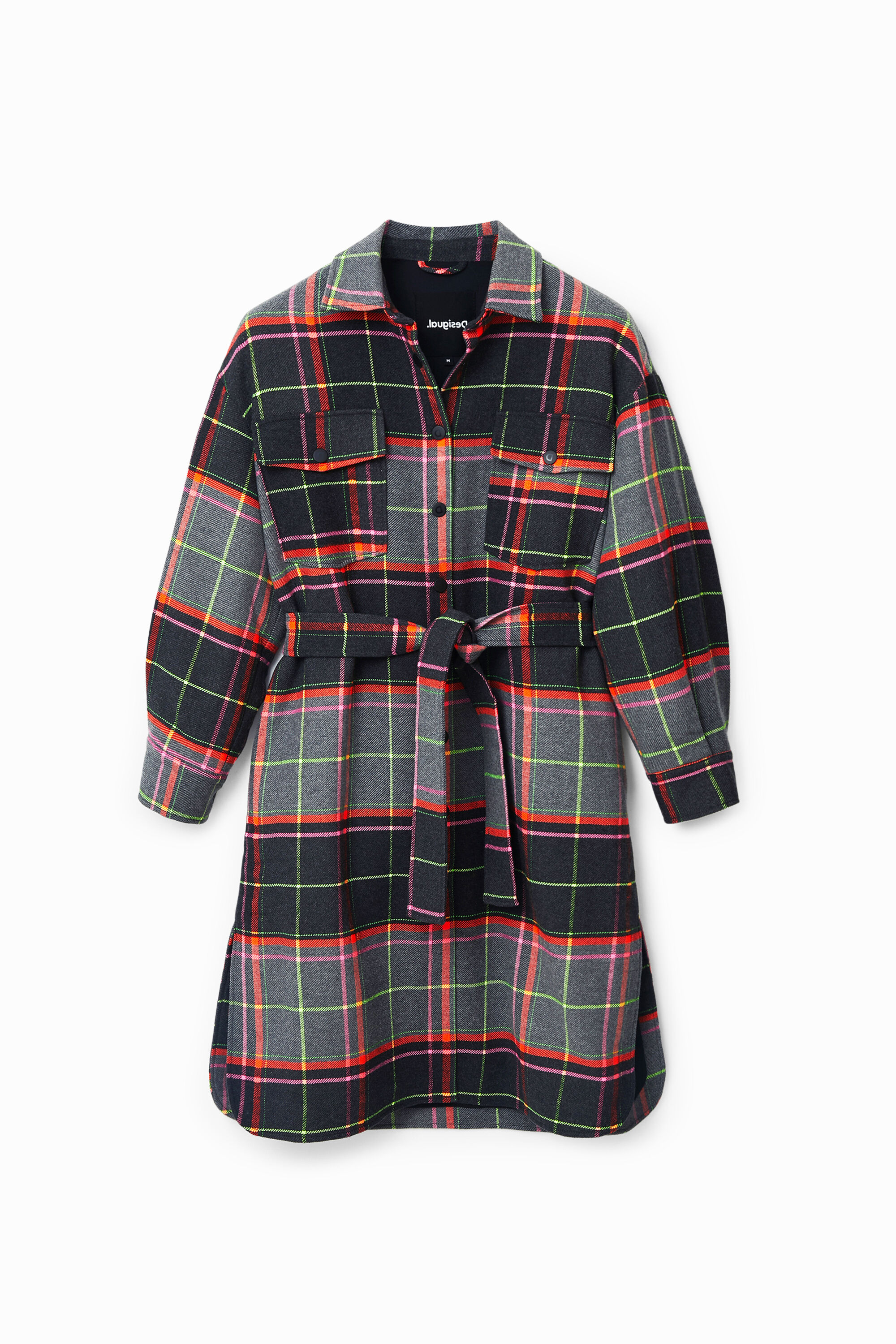 Abrigo sobrecamisa tart&aacute;n