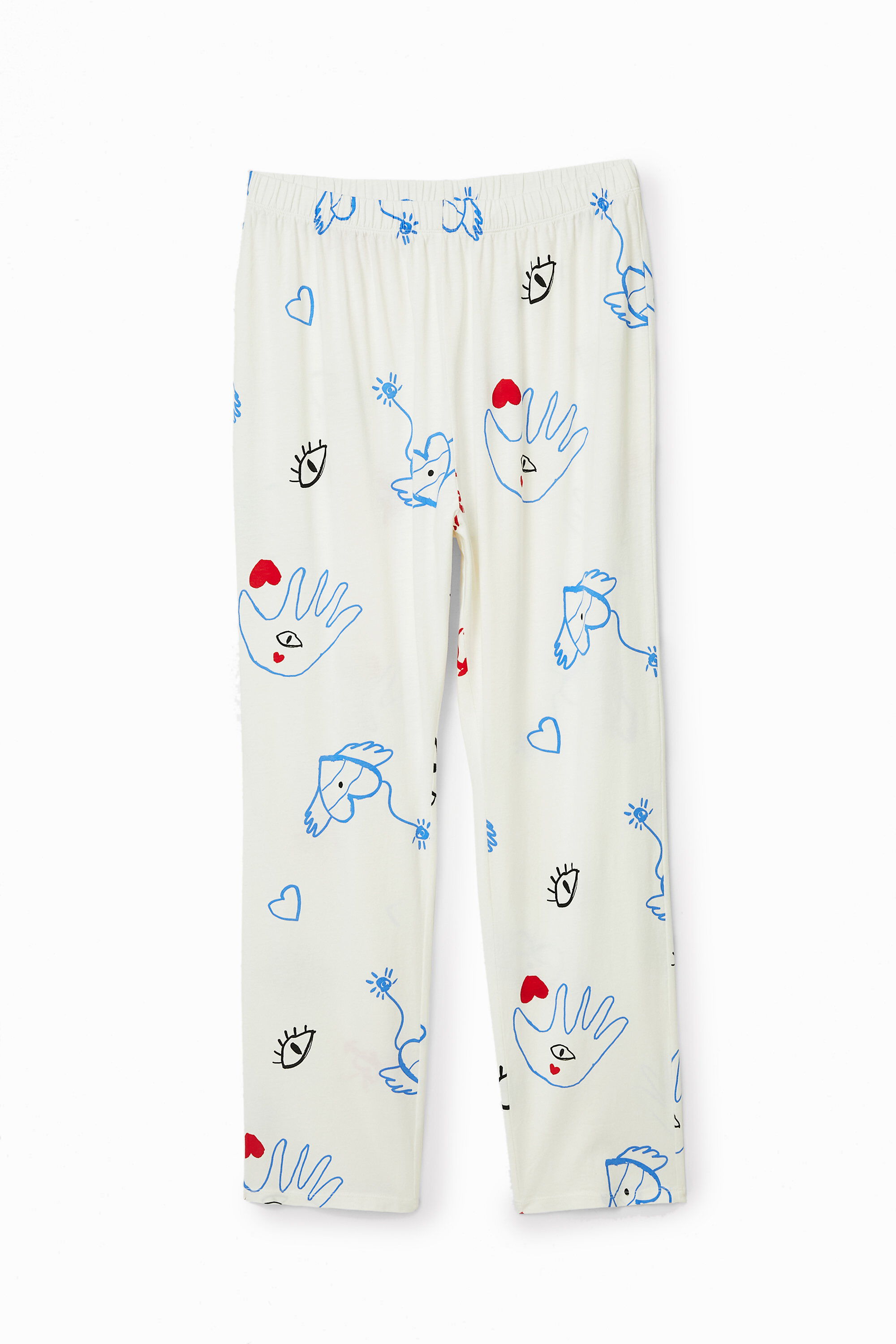 Pantal&oacute;n pijama corazones