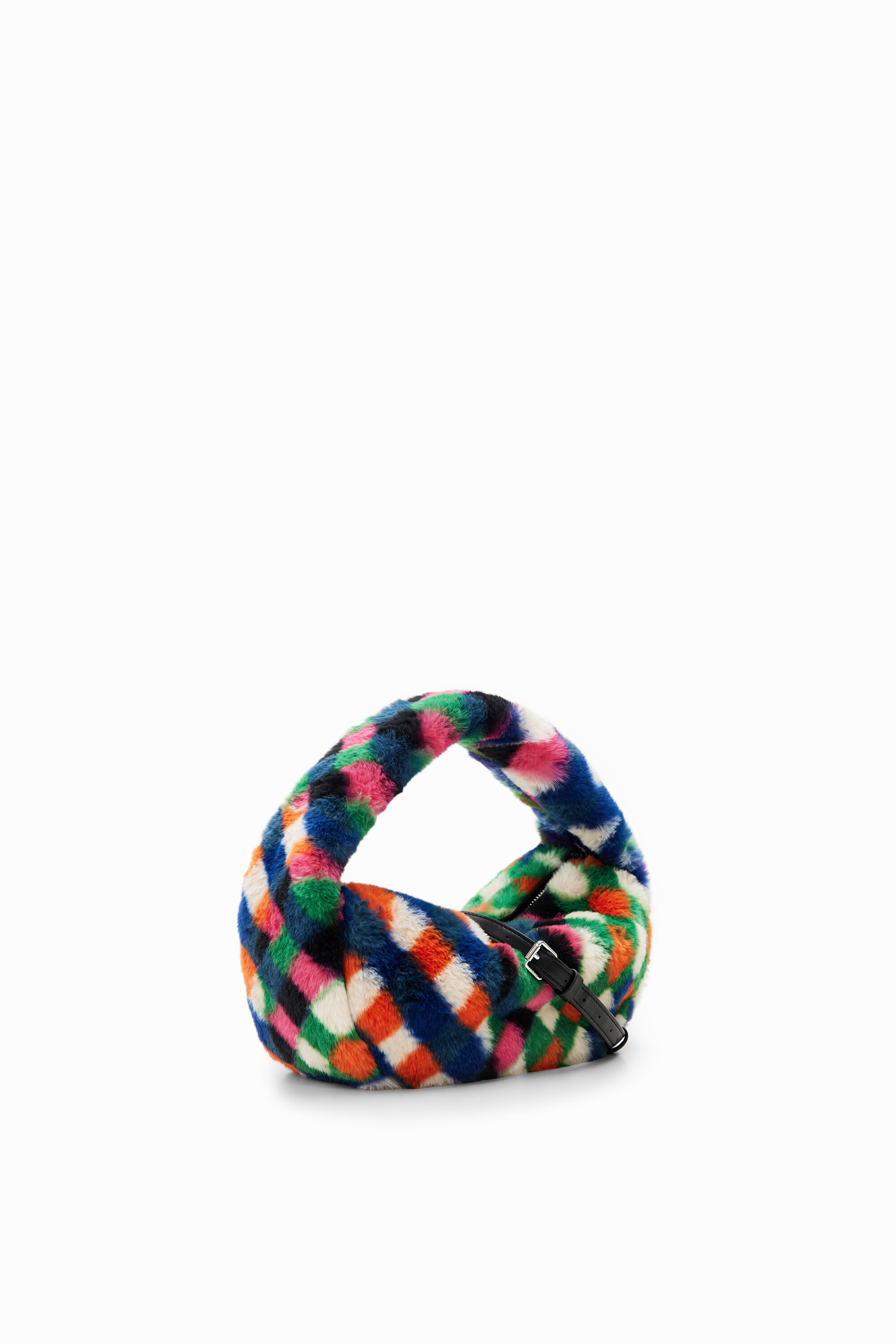 Bolso efecto pelo rombos