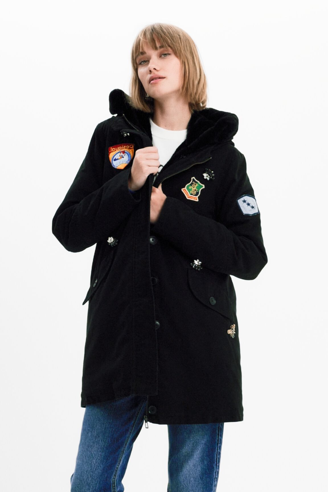 Parka chaleco peluche desmontable