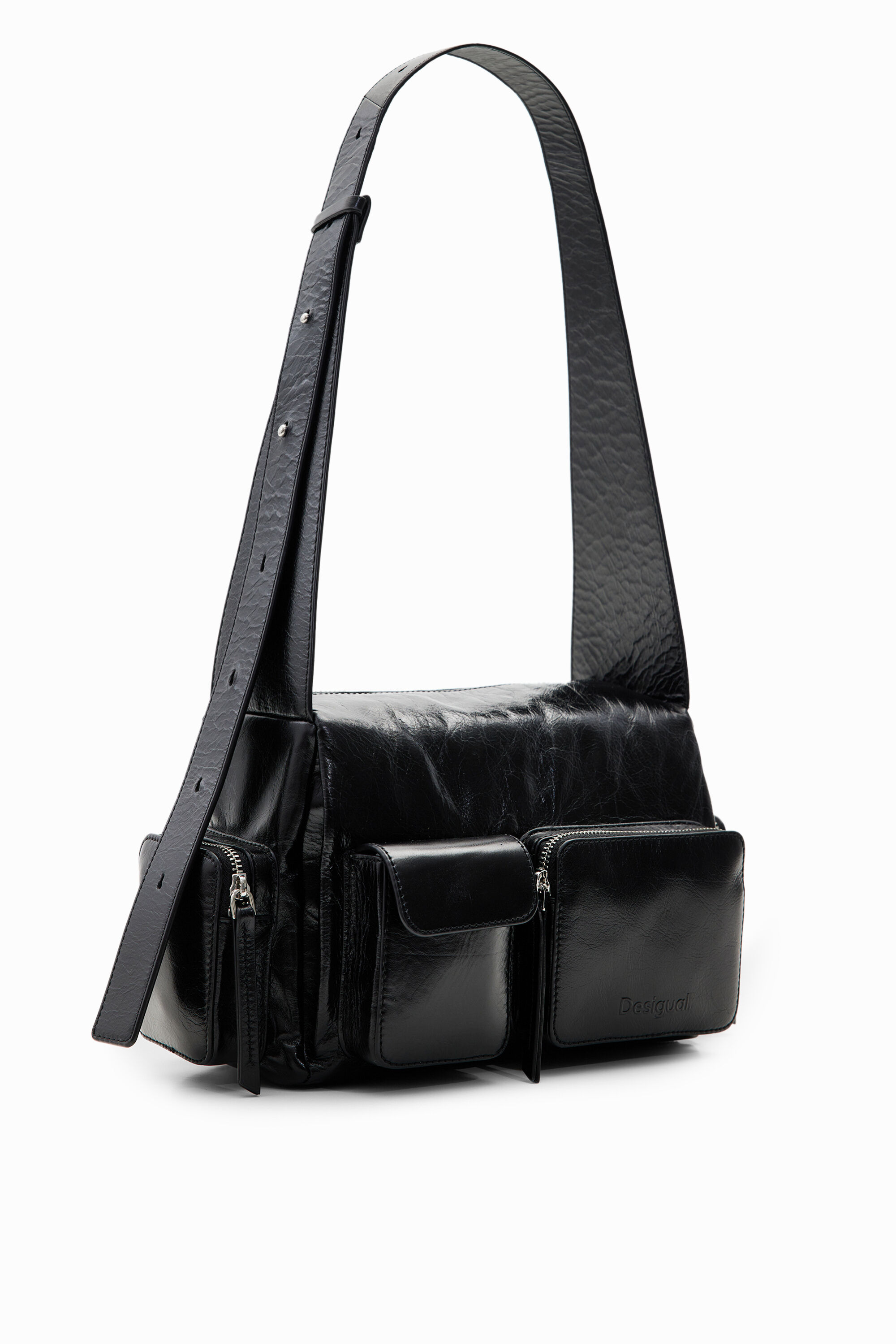 Bolso mediano piel bolsillos