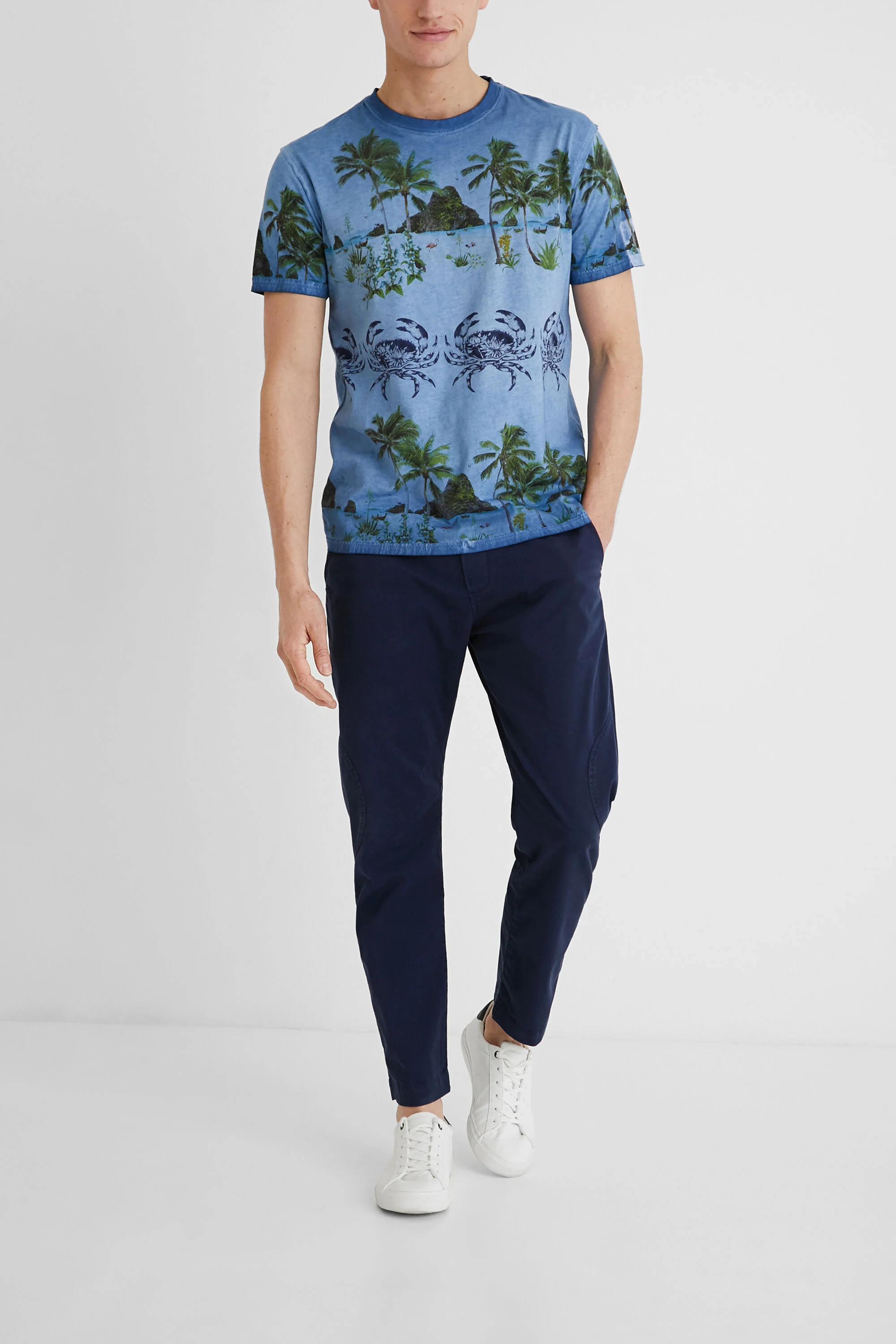 Camiseta tropical 100% algod&oacute;n