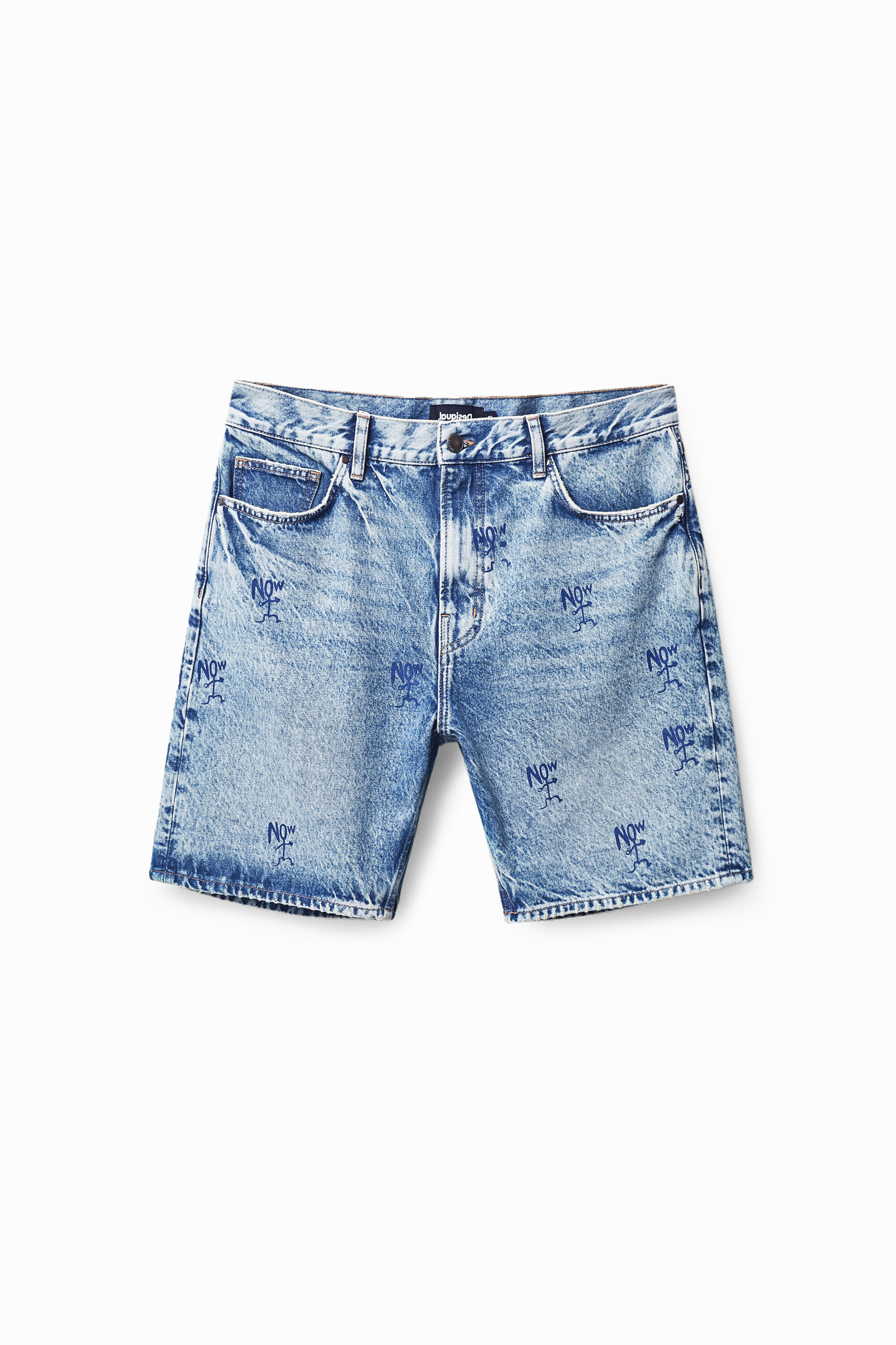 Bermudas denim efecto lavado
