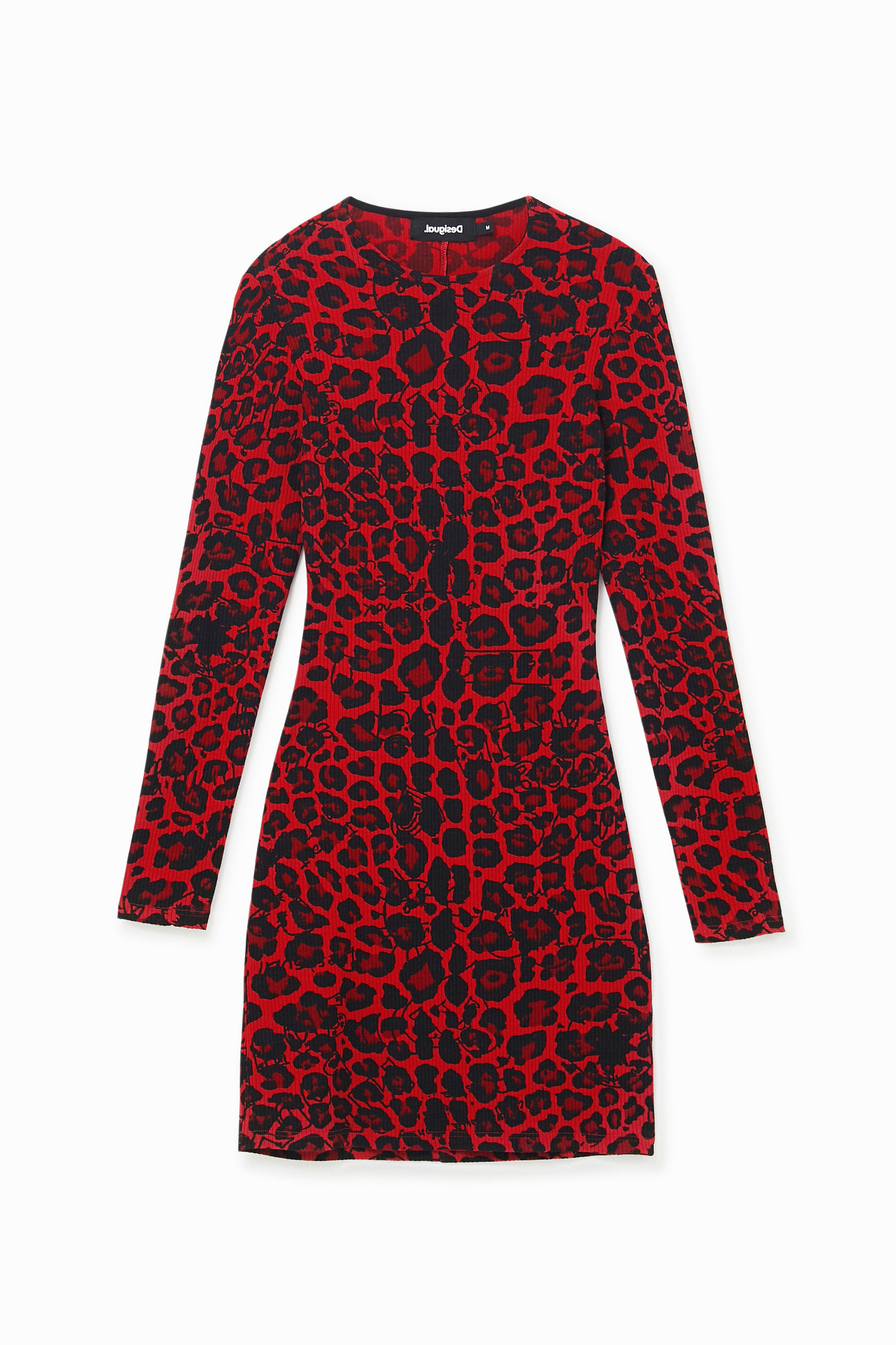Vestido corto slim leopardo