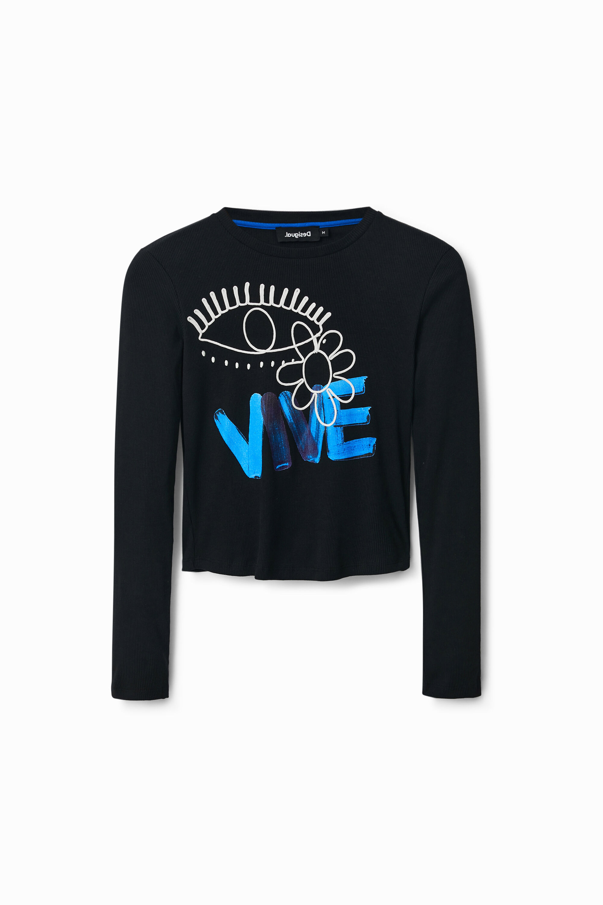 Camiseta Vive cropped