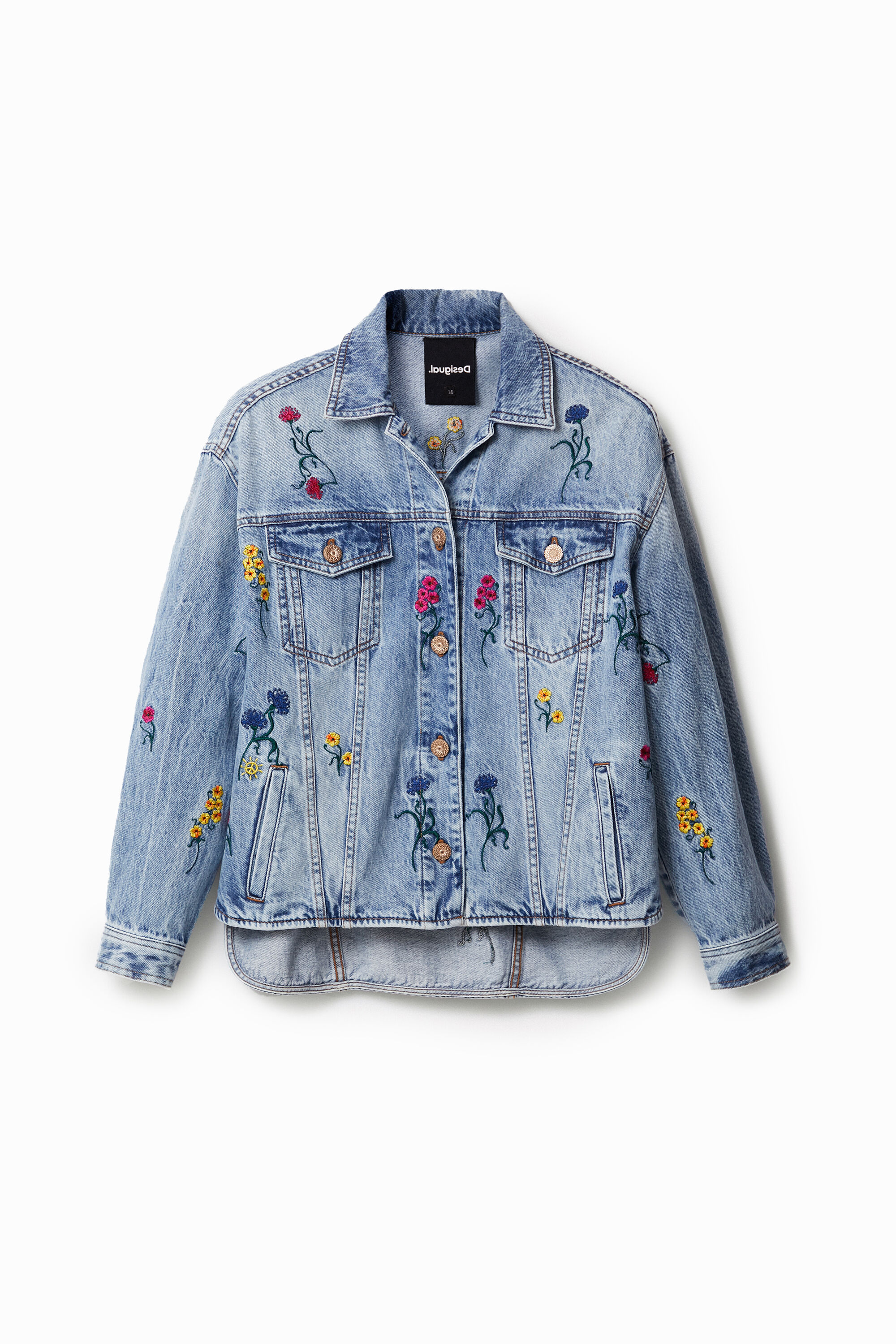 Sobrecamisa vaquera floral