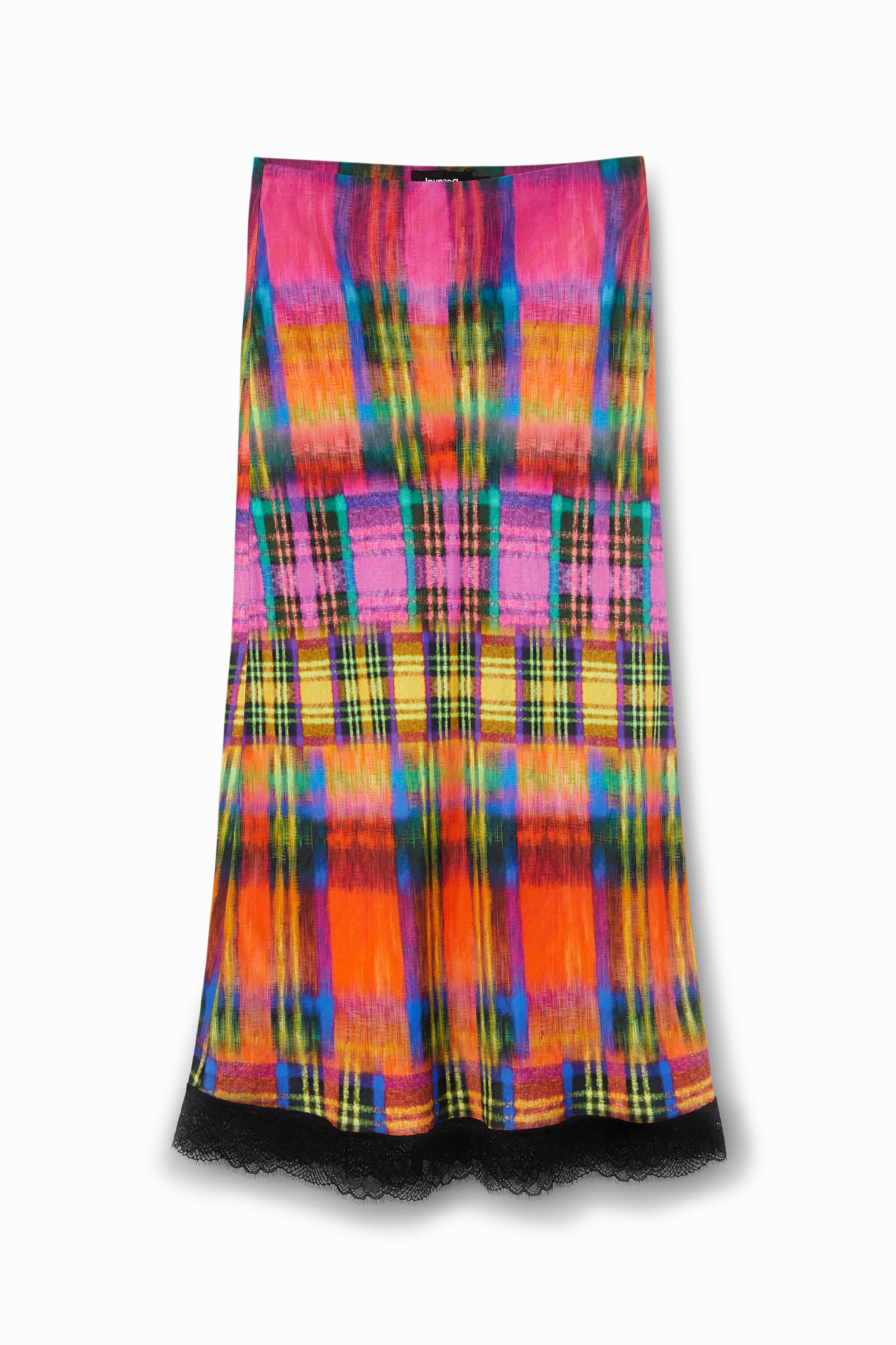 Falda slim midi tart&aacute;n