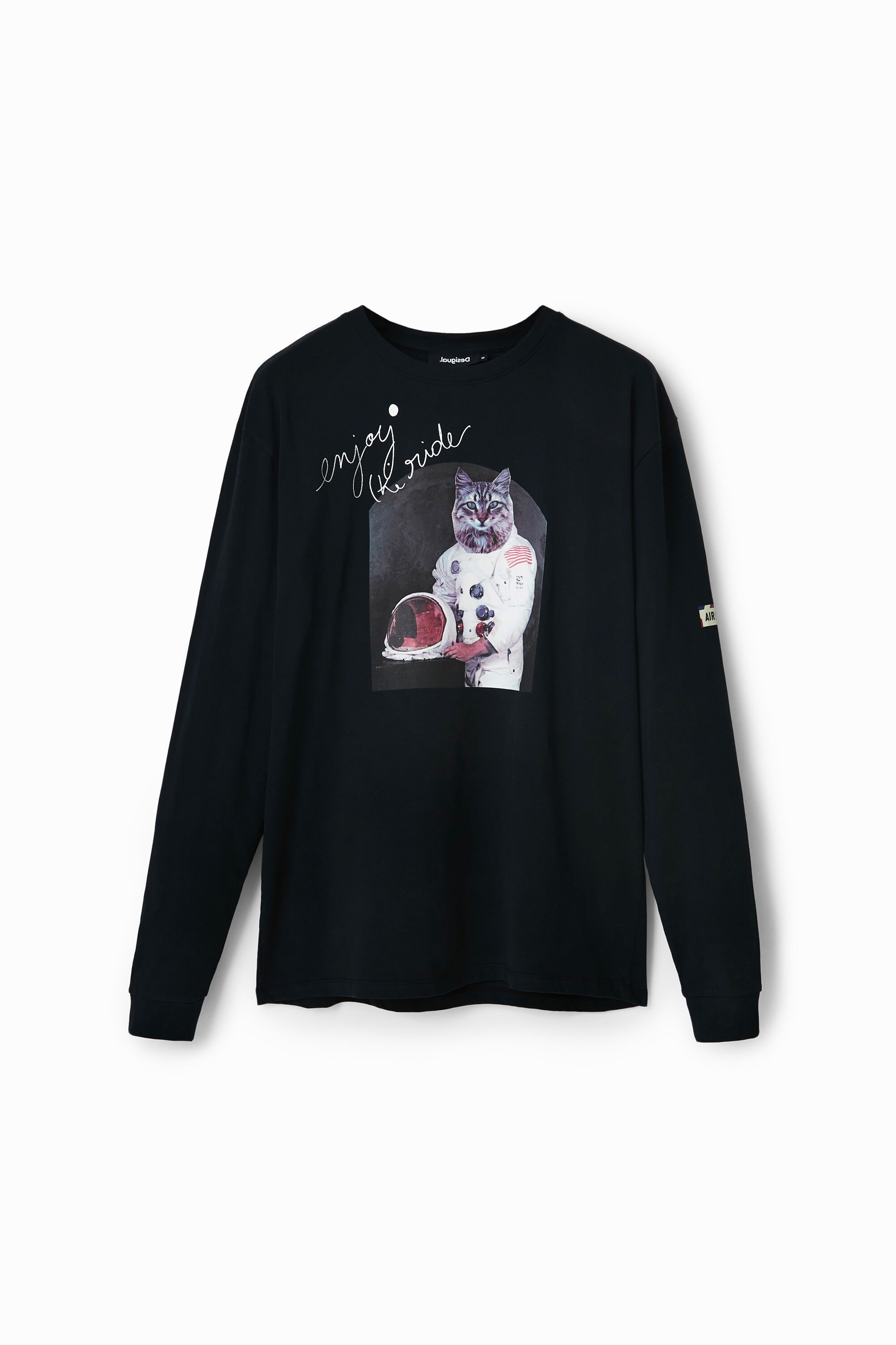 Camiseta oversize gato astronauta