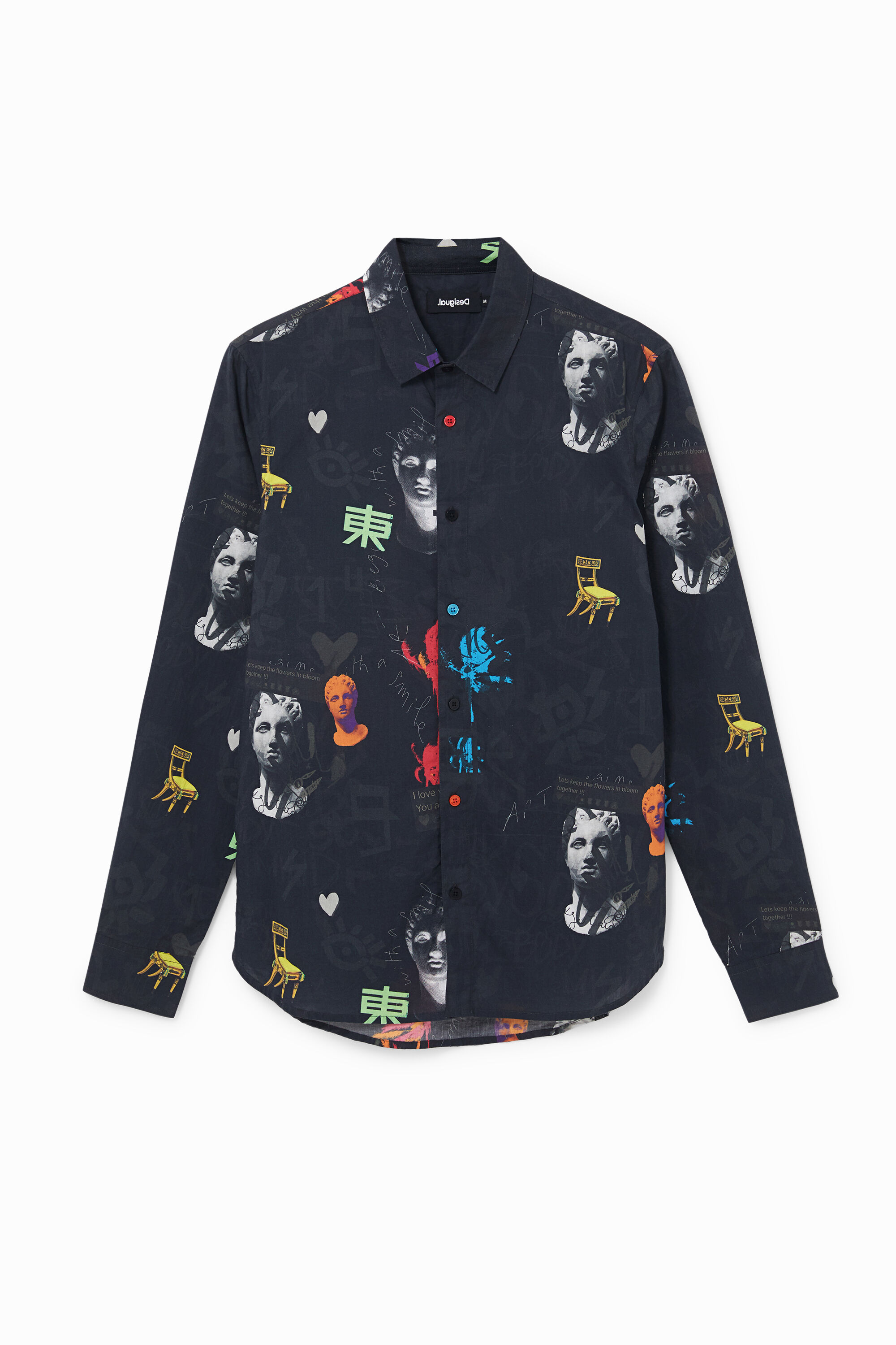Camisa algod&oacute;n estampado arty