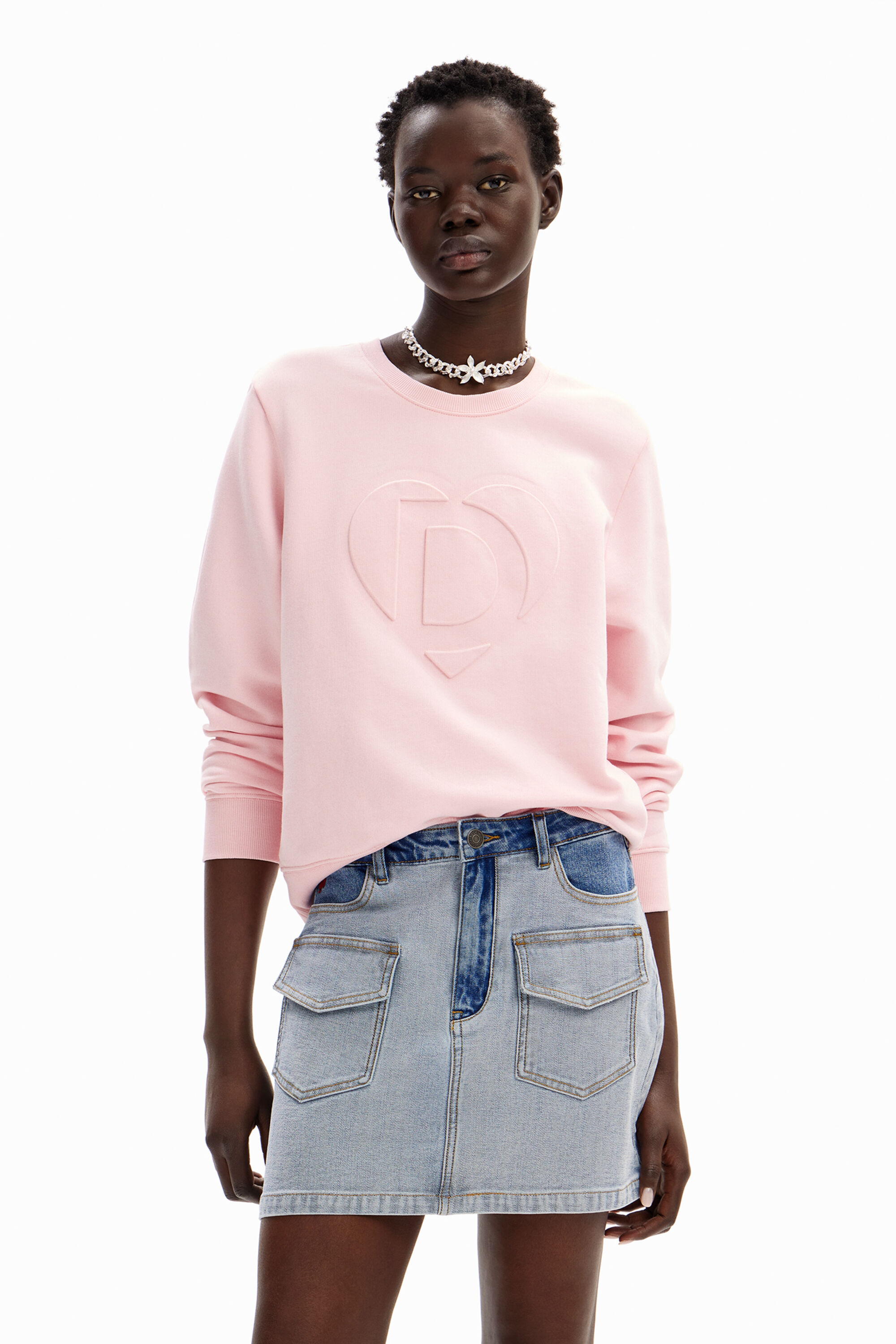 Minifalda denim bolsillos