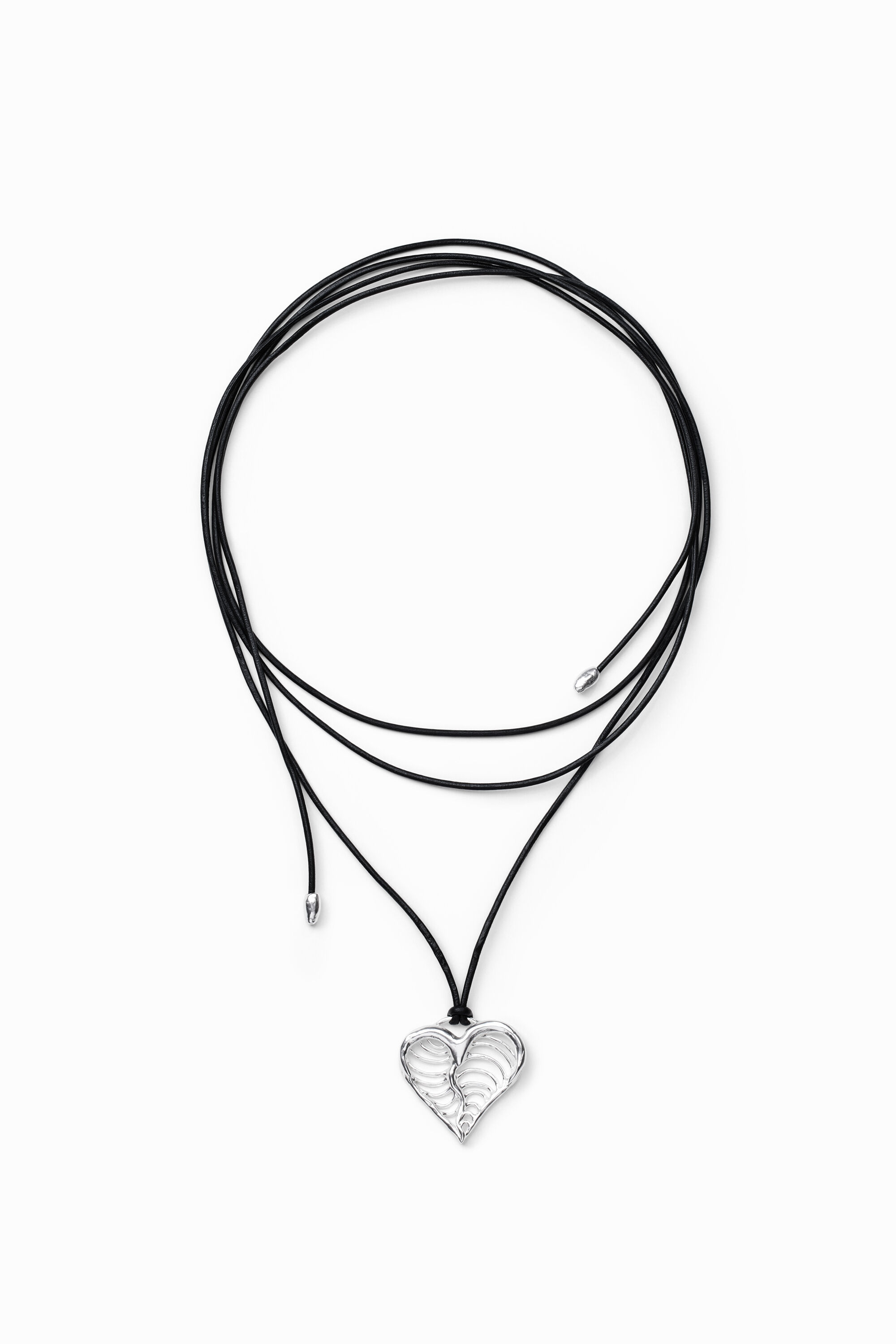 Colgante coraz&oacute;n cord&oacute;n ba&ntilde;o plata Zalio