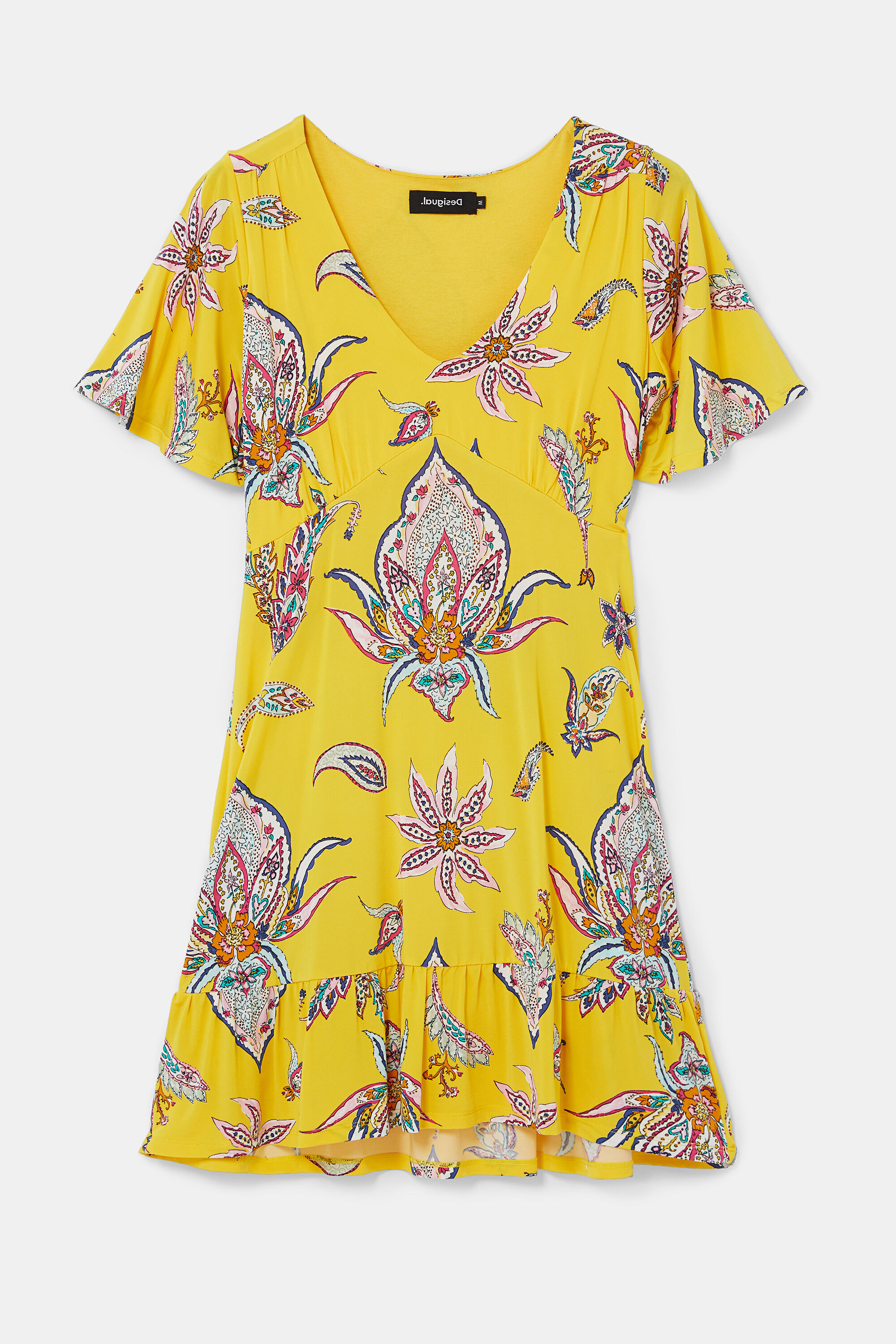 Vestido escote V estampado
