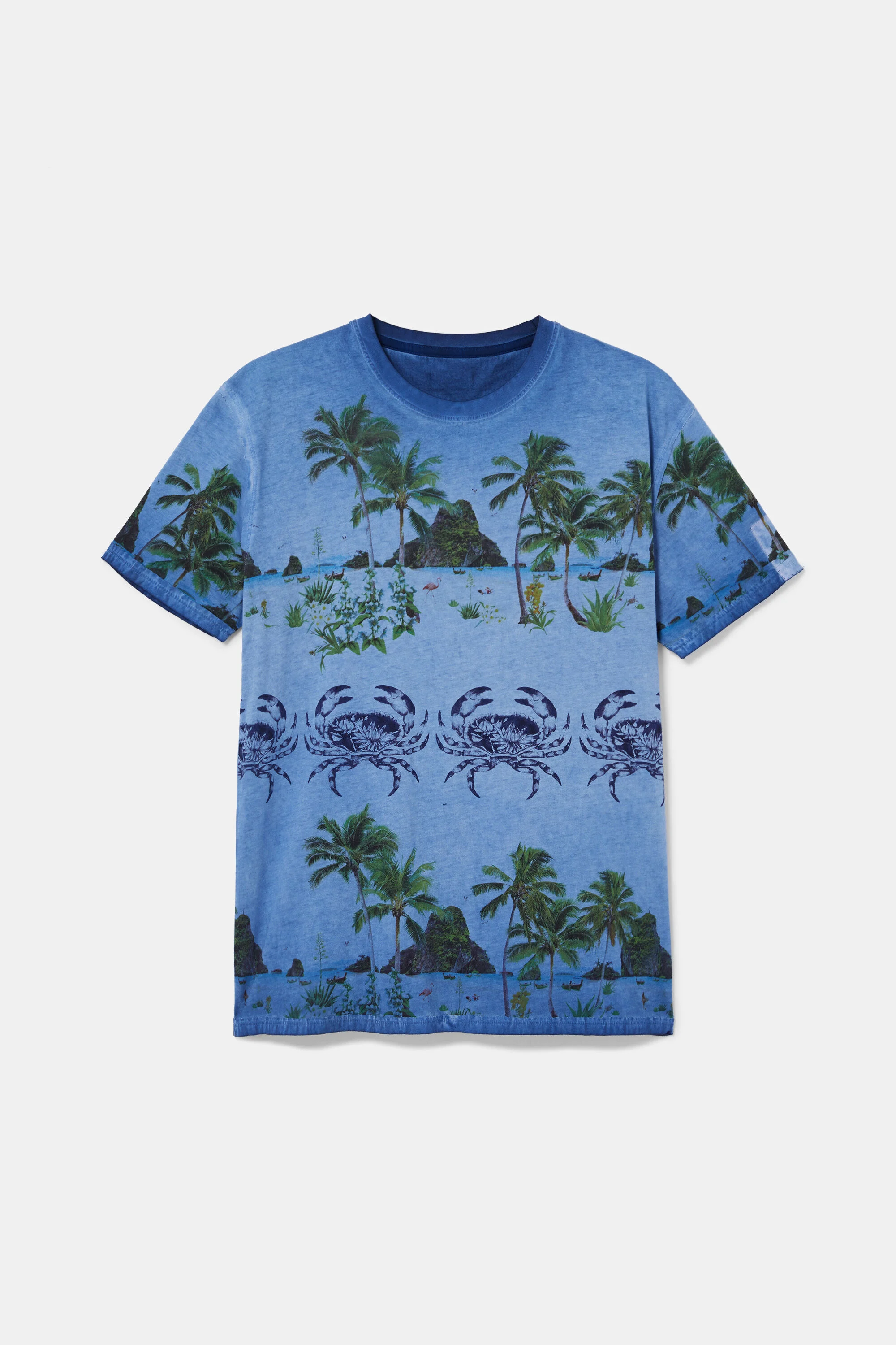Camiseta tropical 100% algod&oacute;n