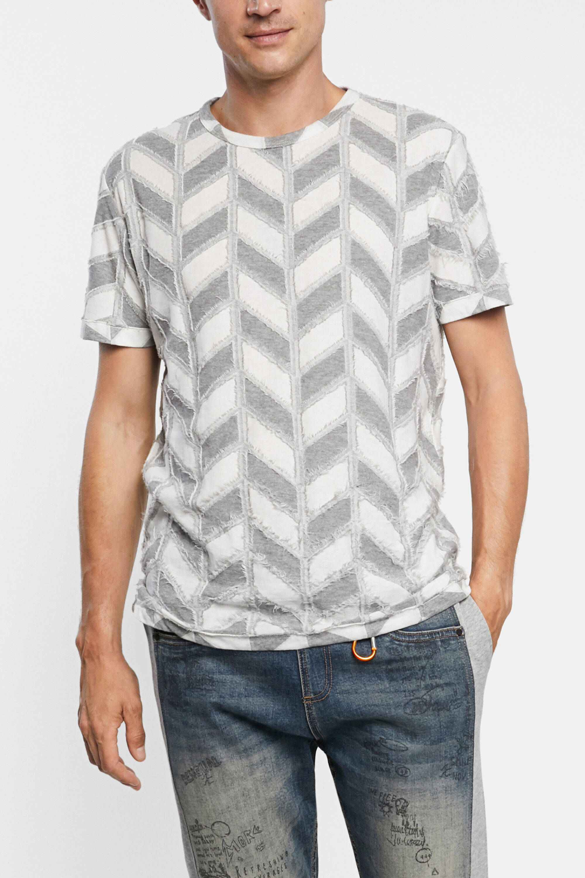 Camiseta jacquard espiga