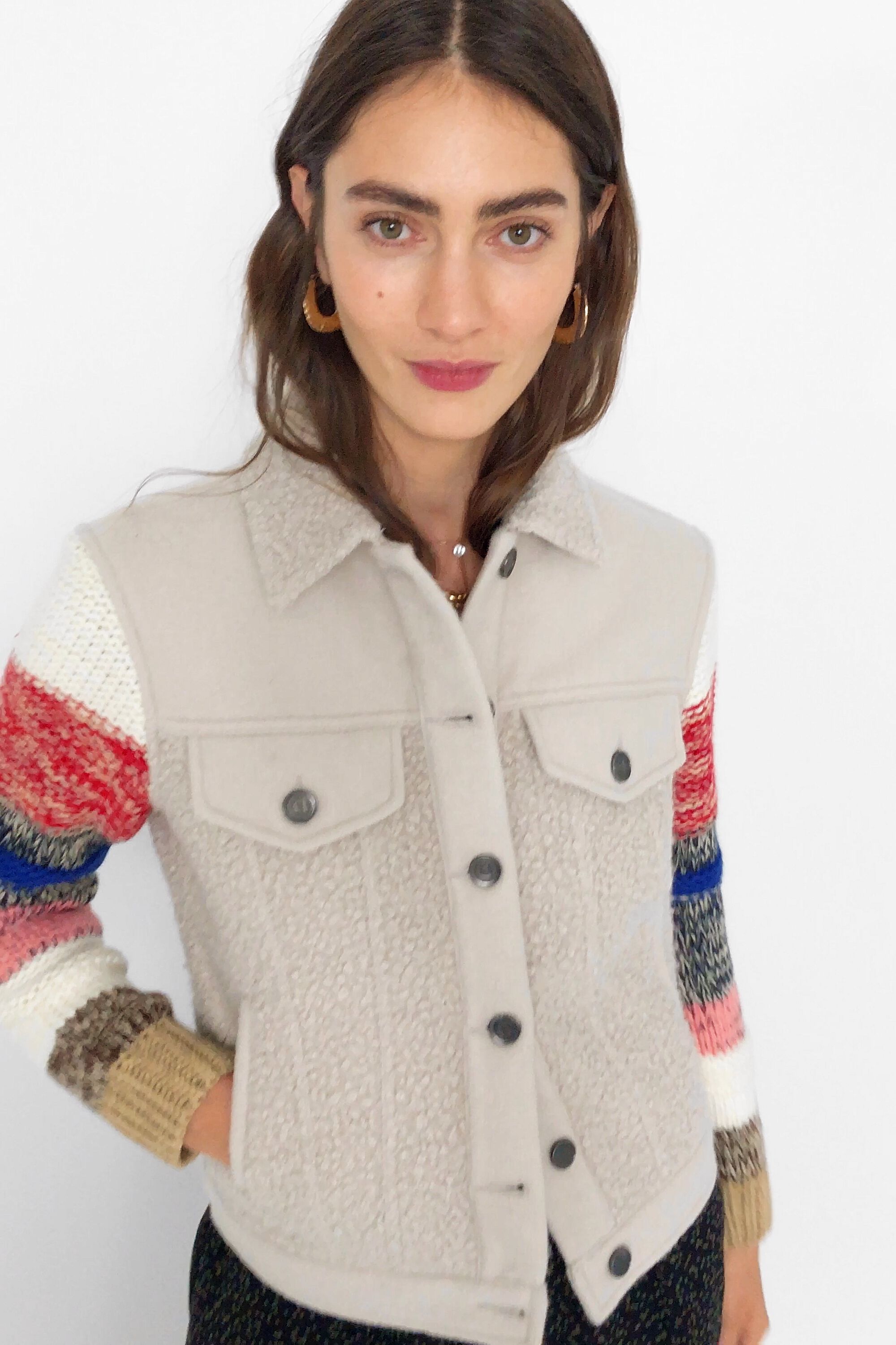 Chaqueta trucker bimateria