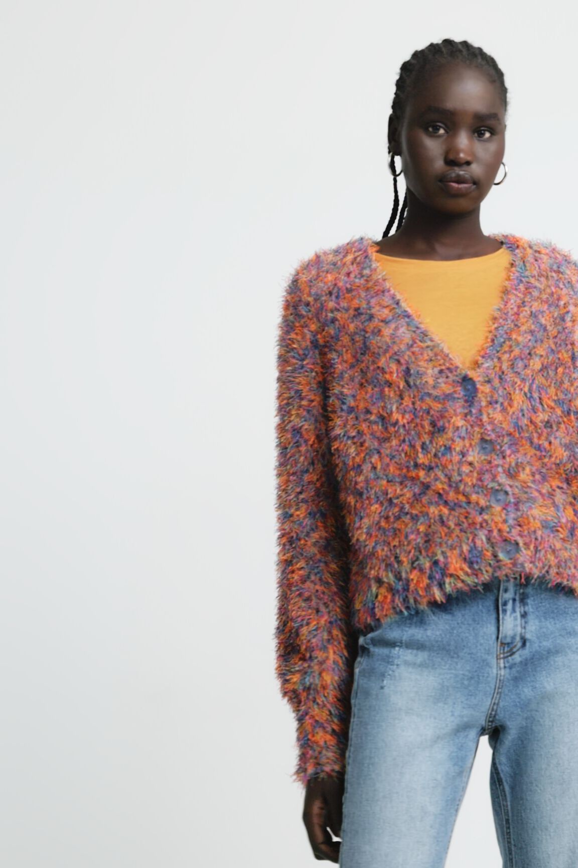 Chaqueta efecto pelo colores