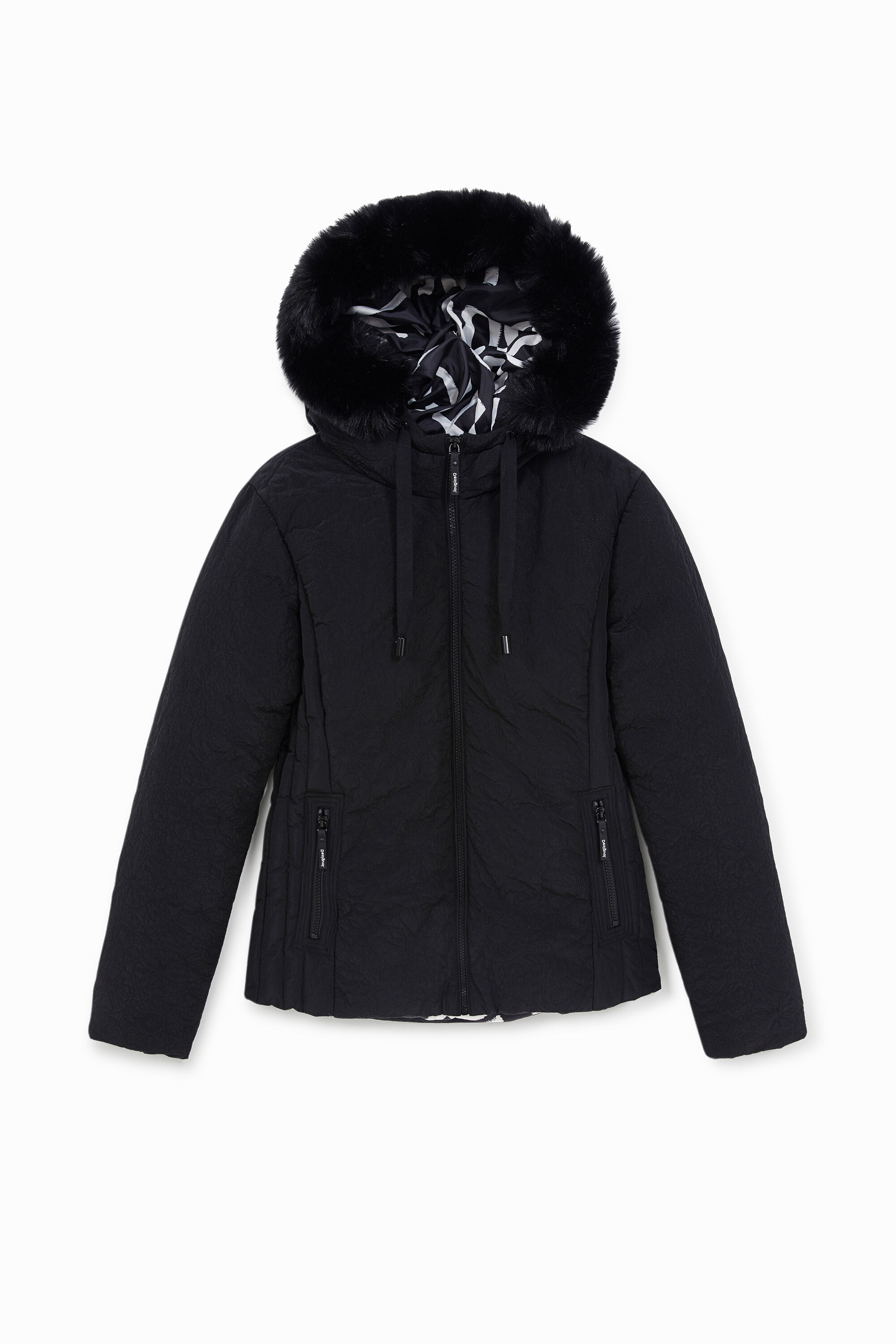 Chaqueta slim acolchada capucha