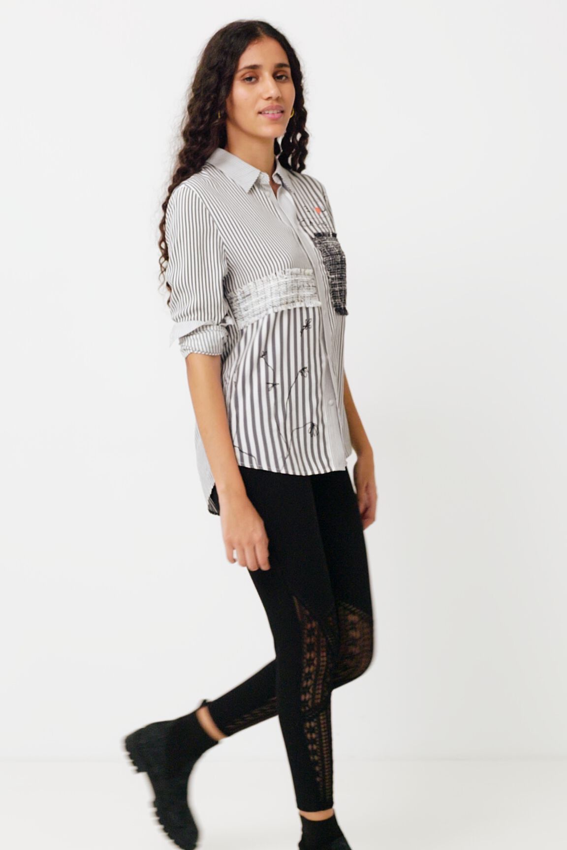 Legging slim encaje