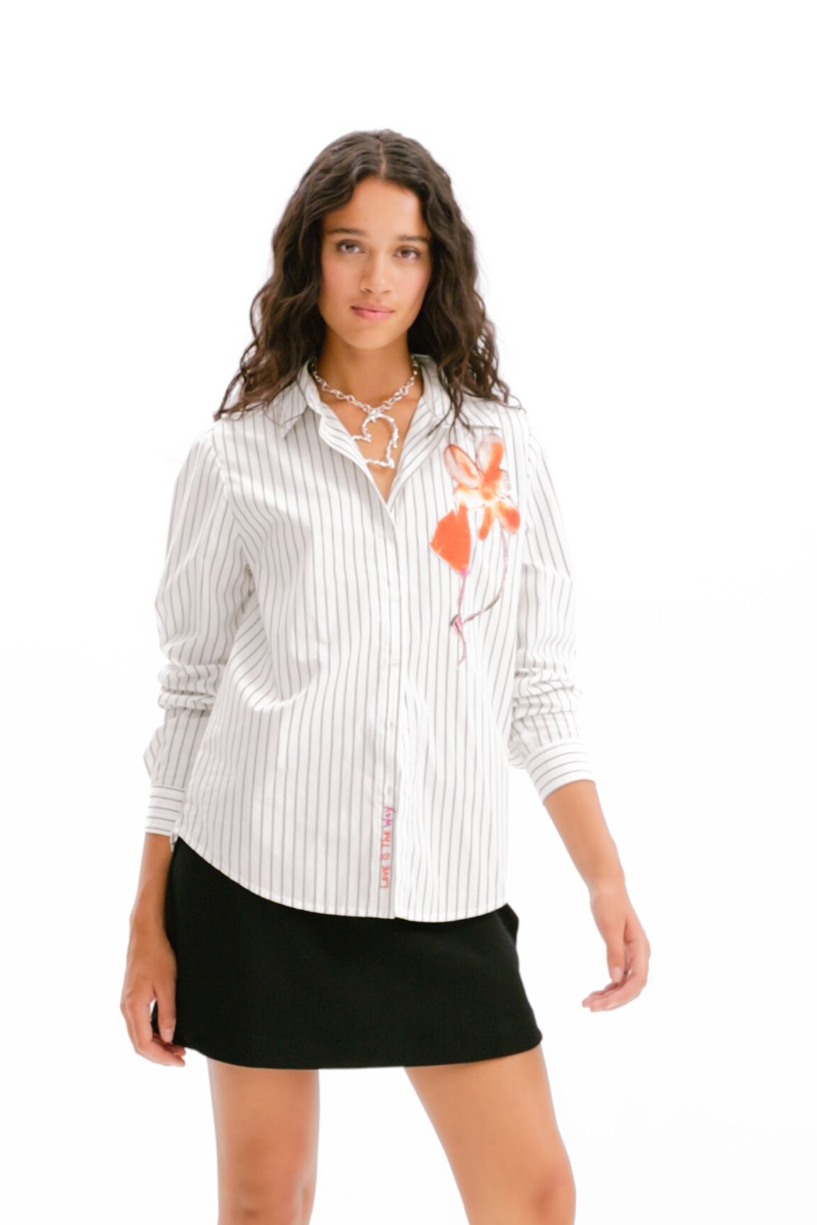 Camisa rayas flor