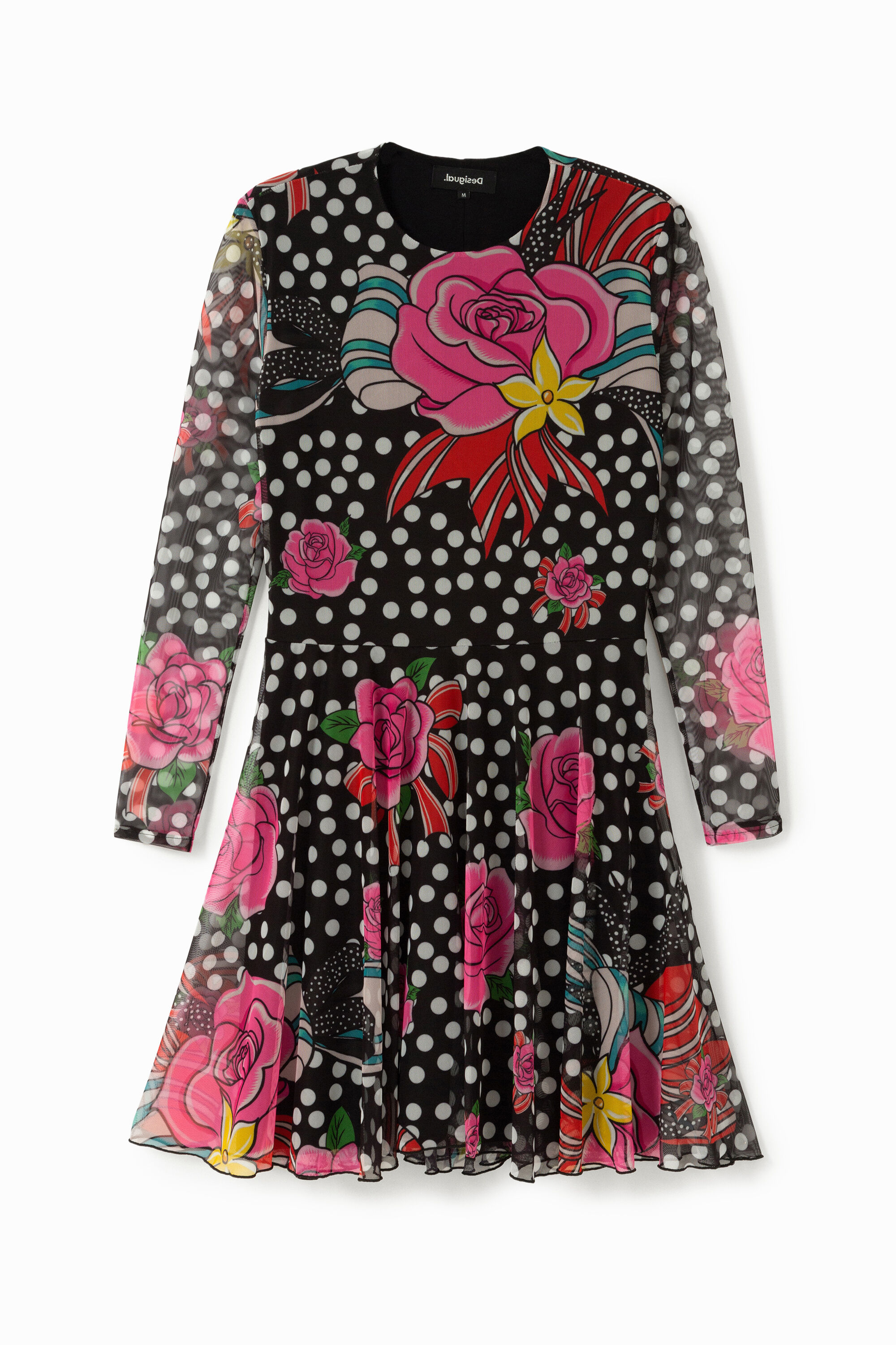 Vestido semitransparente corto