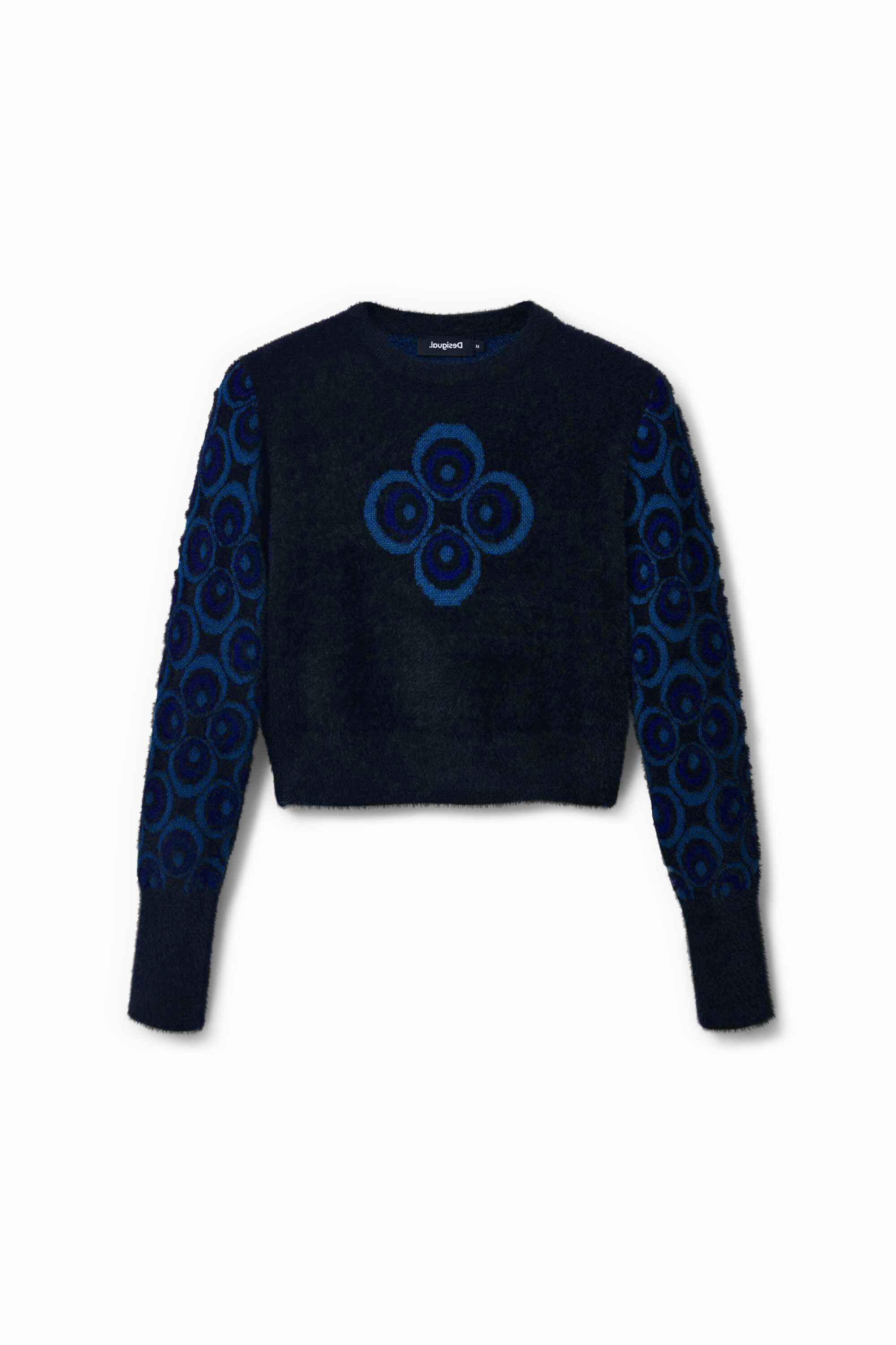 Jersey estampado geom&eacute;trico retro