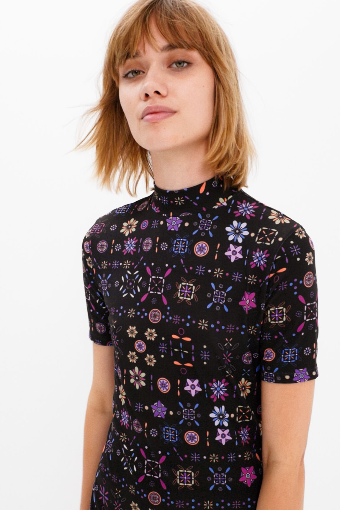 Vestido midi mosaico