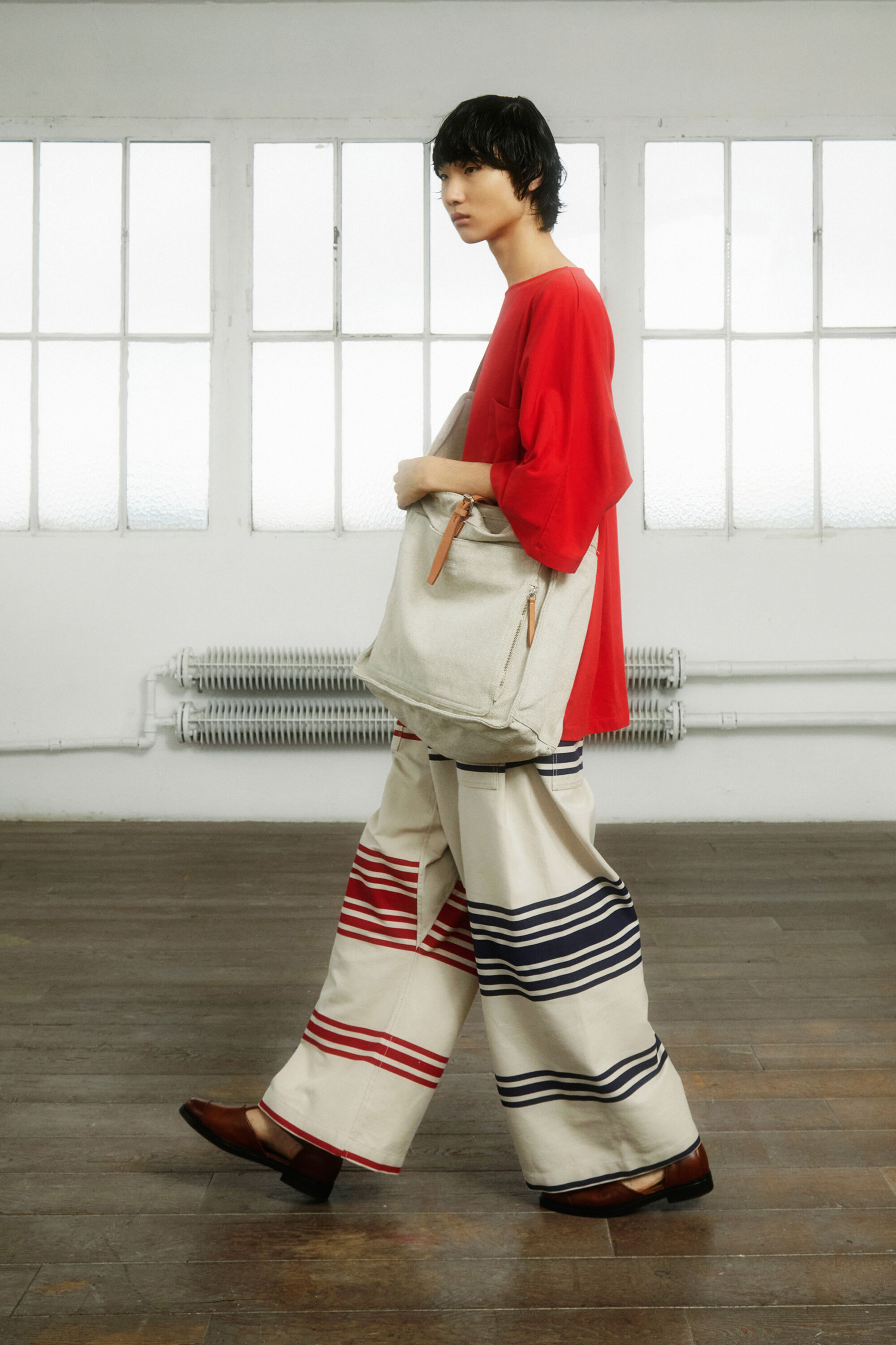 Pantal&oacute;n Wide Leg rayas Hed Mayner