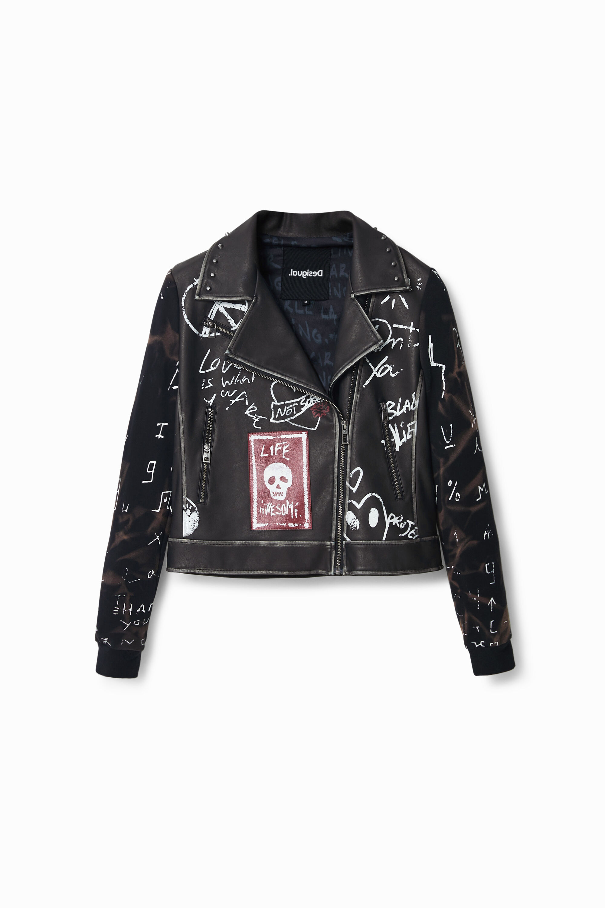 Chaqueta biker h&iacute;brida