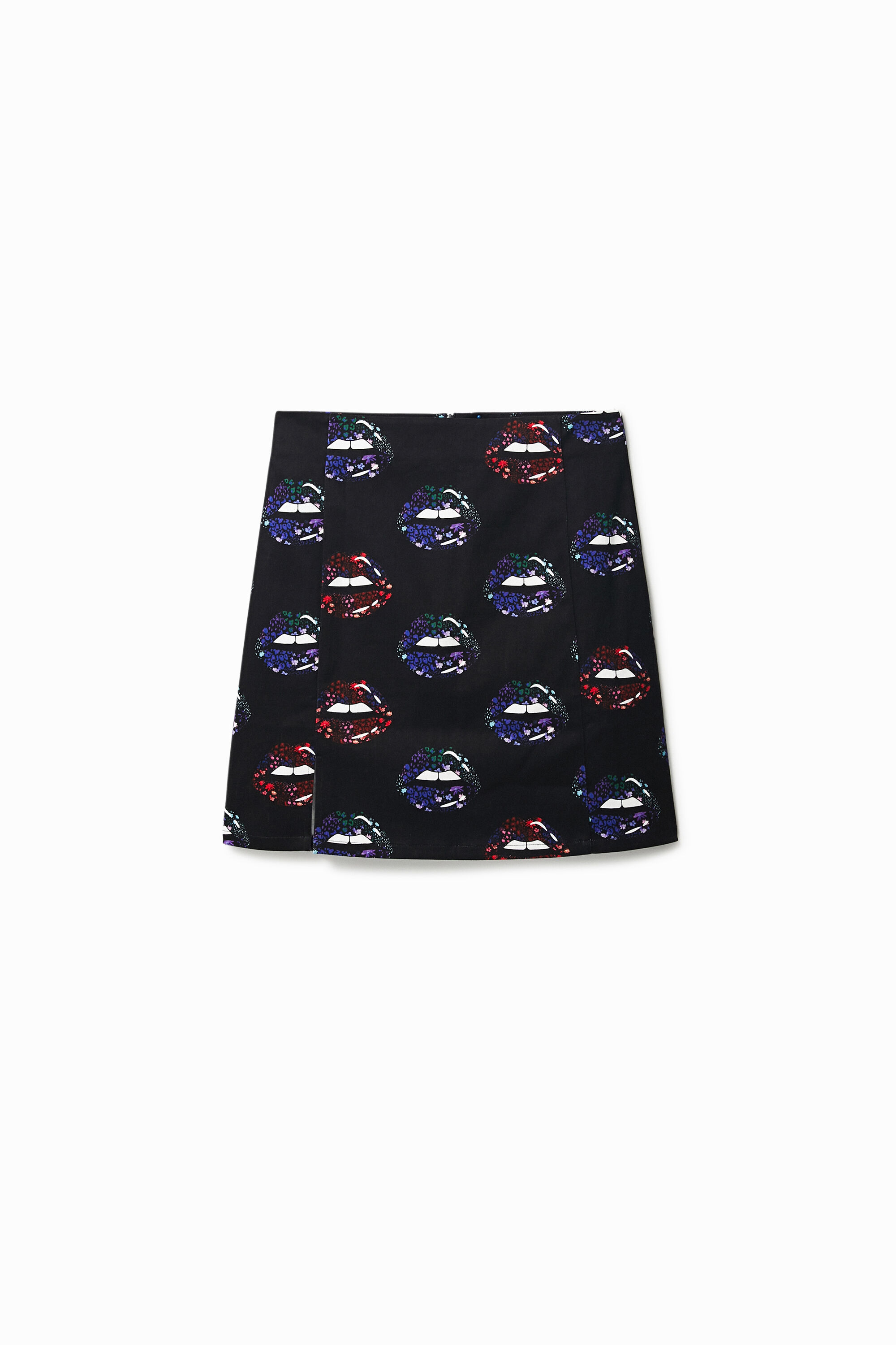 Minifalda slim labios